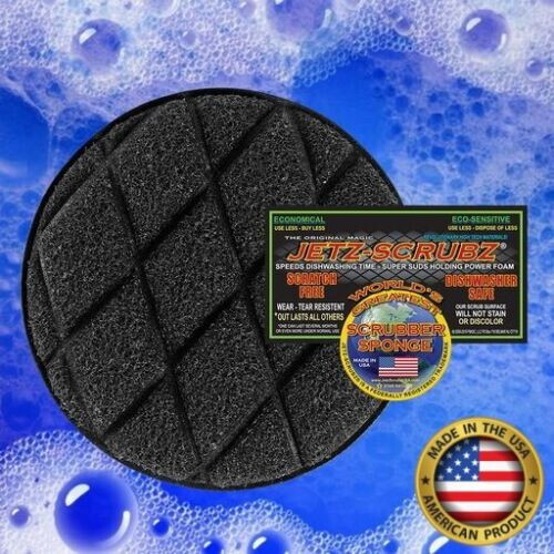 Jetz-Scrubz Original Magic Kitchen Scrubber Sponges Round J22, Pack of 3