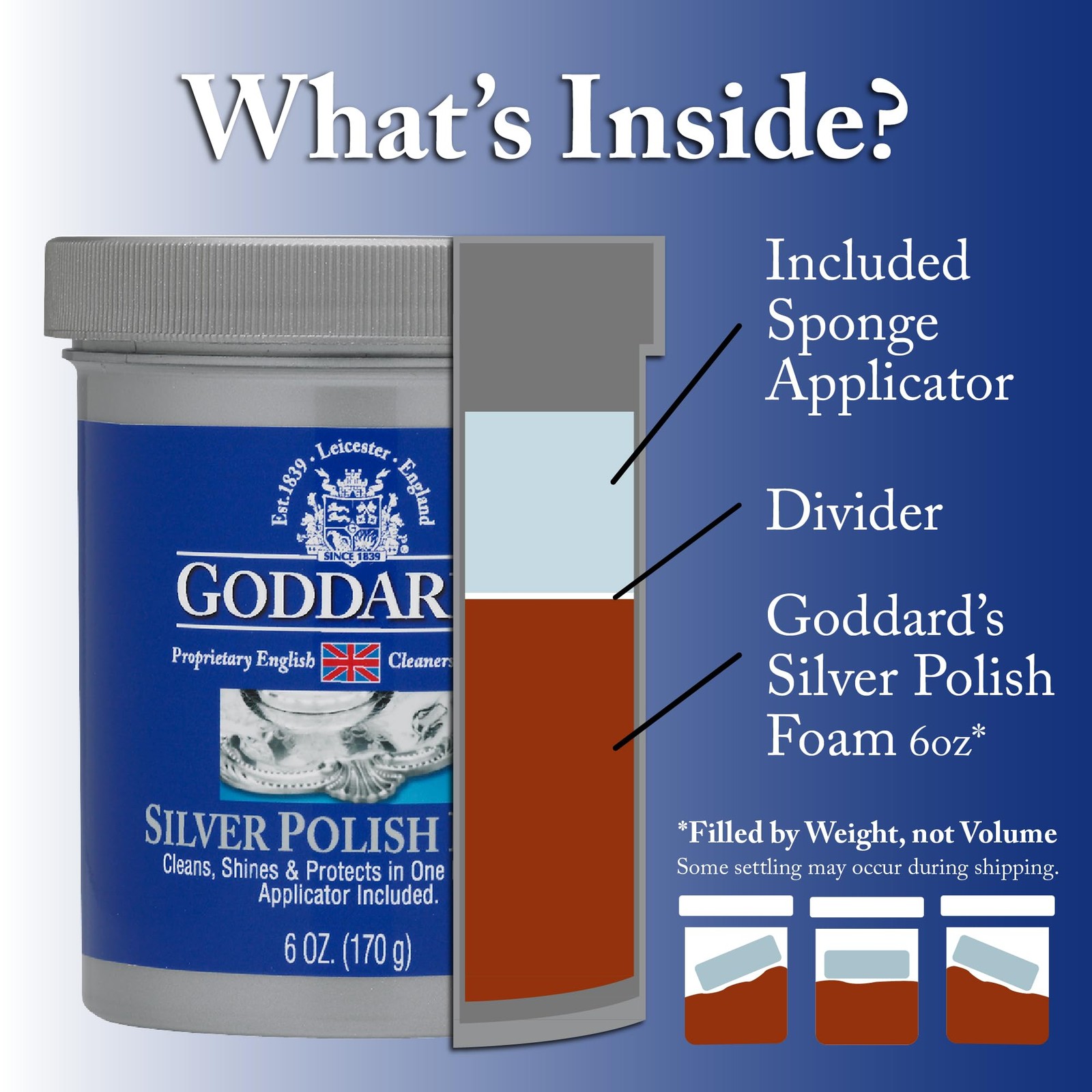 Goddard’s Silver Polish Foam – Silver Jewelry Cleaner for Antiques, Accessories,