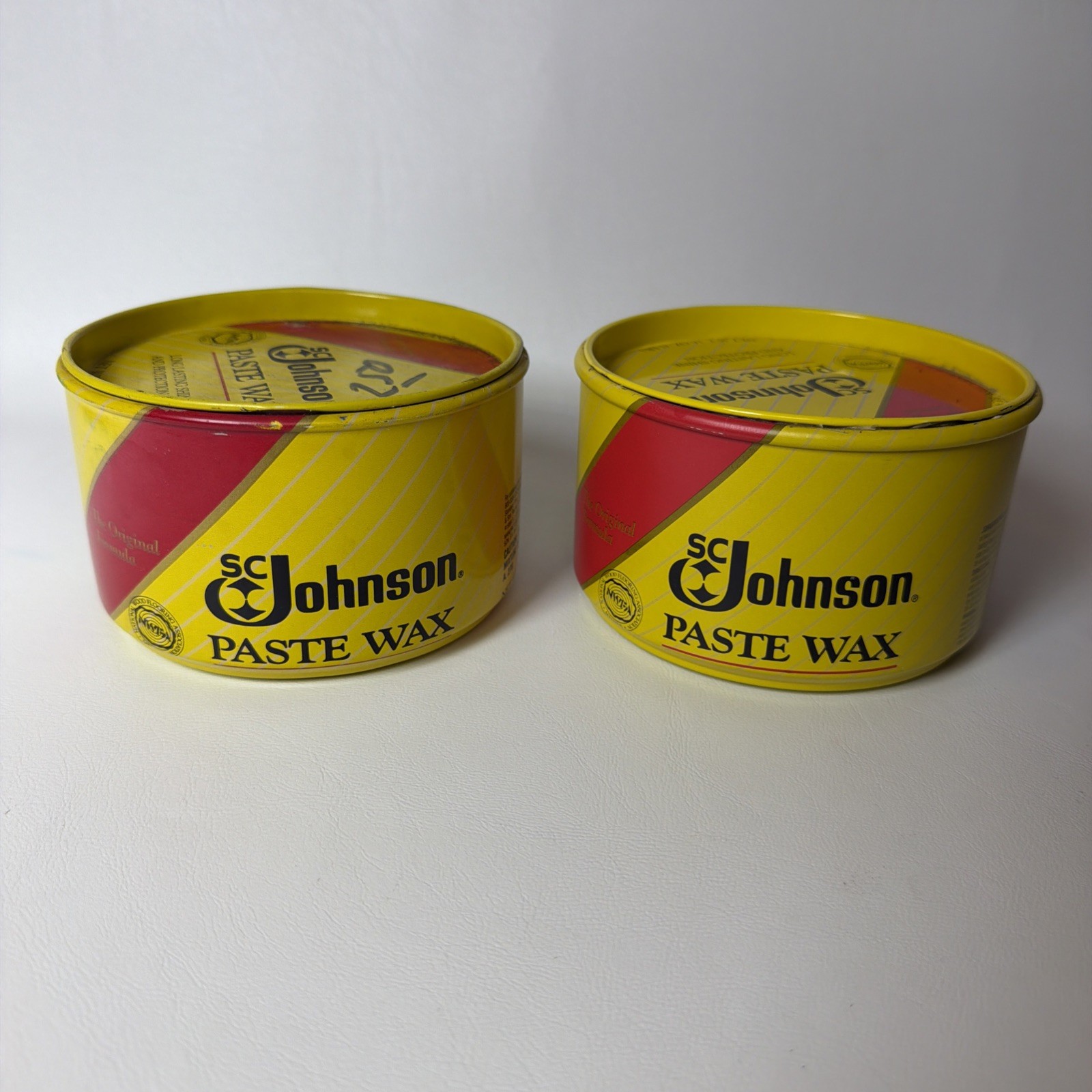 2 SC JOHNSON PASTE WAX 16 OZ 90% FULL CAN ORIGINAL FORMULA DISCONTINUED 2.5 Lbs