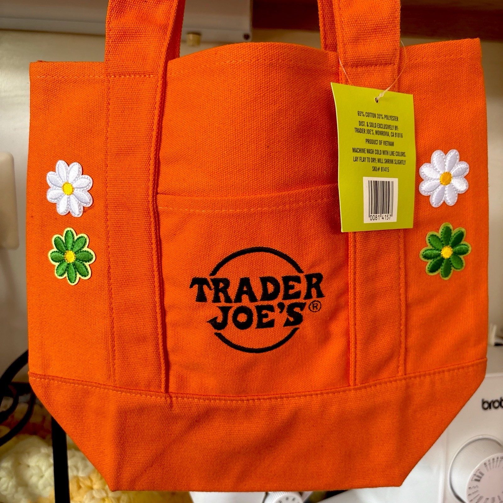 Trader Joe’s One Mini Bag Embroidery 8 🌸 Flower