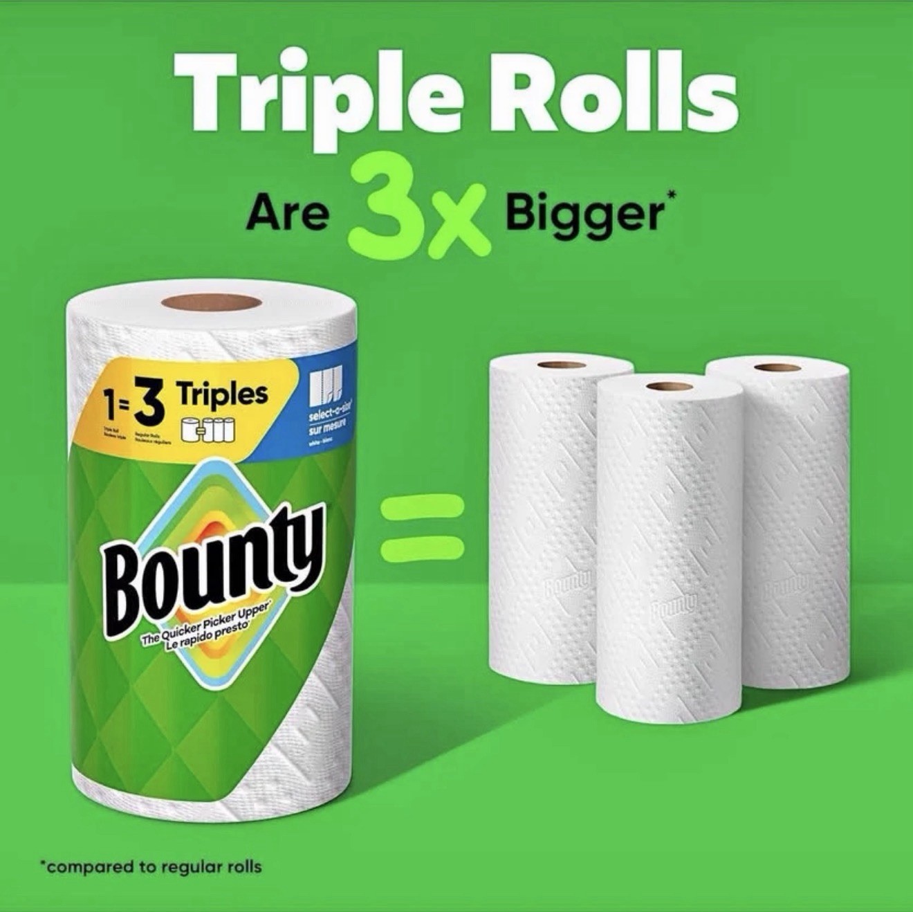 Select-A-Size Paper Towels White 2 Triple Rolls = 6 Regular Rolls