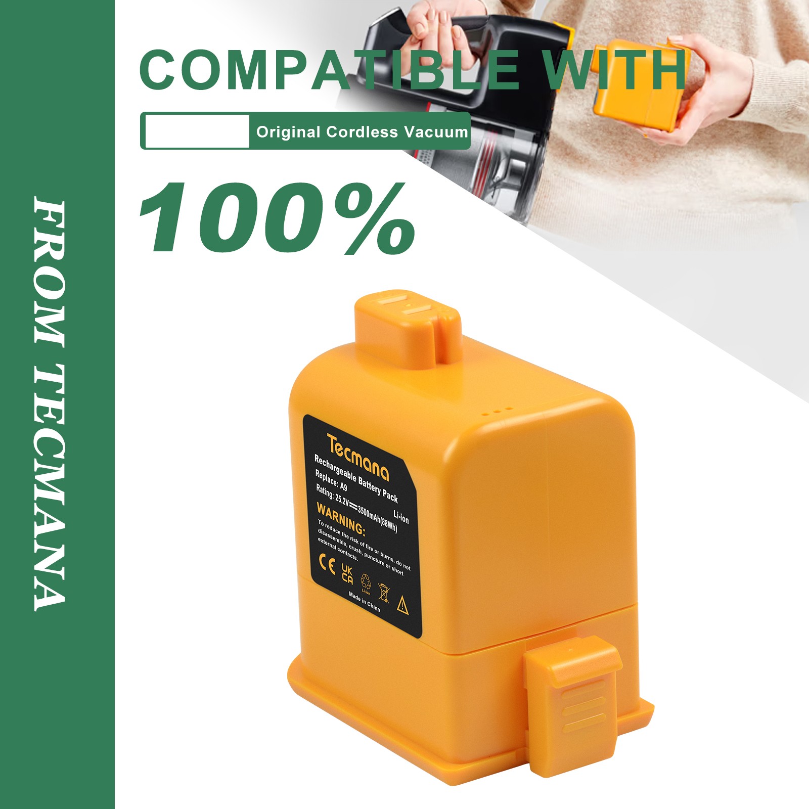 25.2V 3.5Ah Li-ion Battery For LG Cord Zero A9 Cordless Vacuums A926 A927 A929