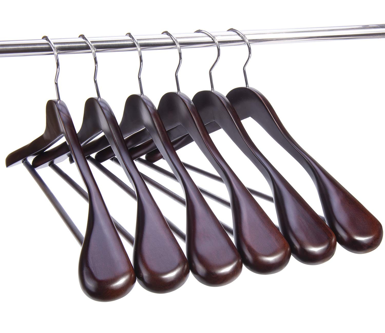 Wooden Coat Suit Hangers Womans Wood Jacket Outerwear Shirt Hangers Anti Slip Ba