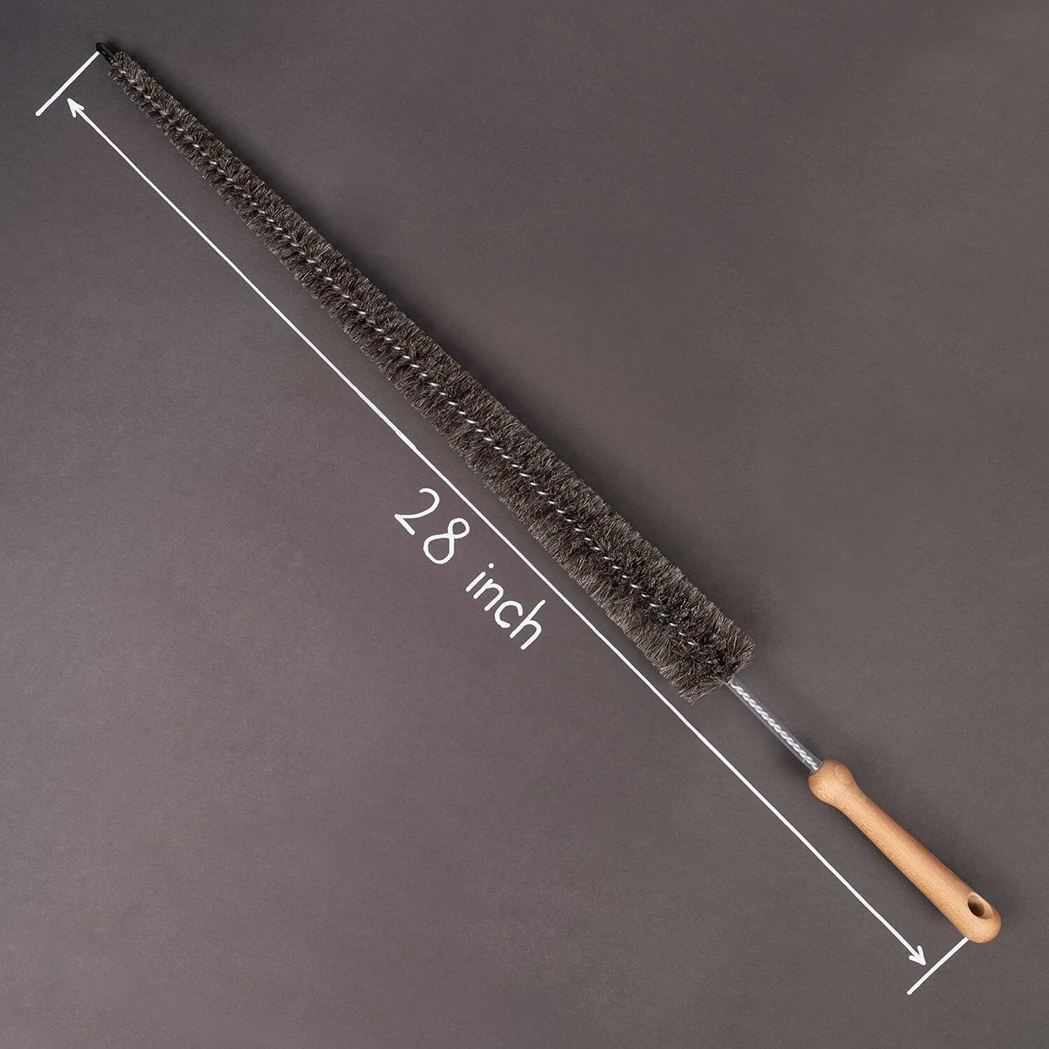 28″ Premium Flexible Medium-Soft Natural Goathair Radiator, Coil and Vent Brush