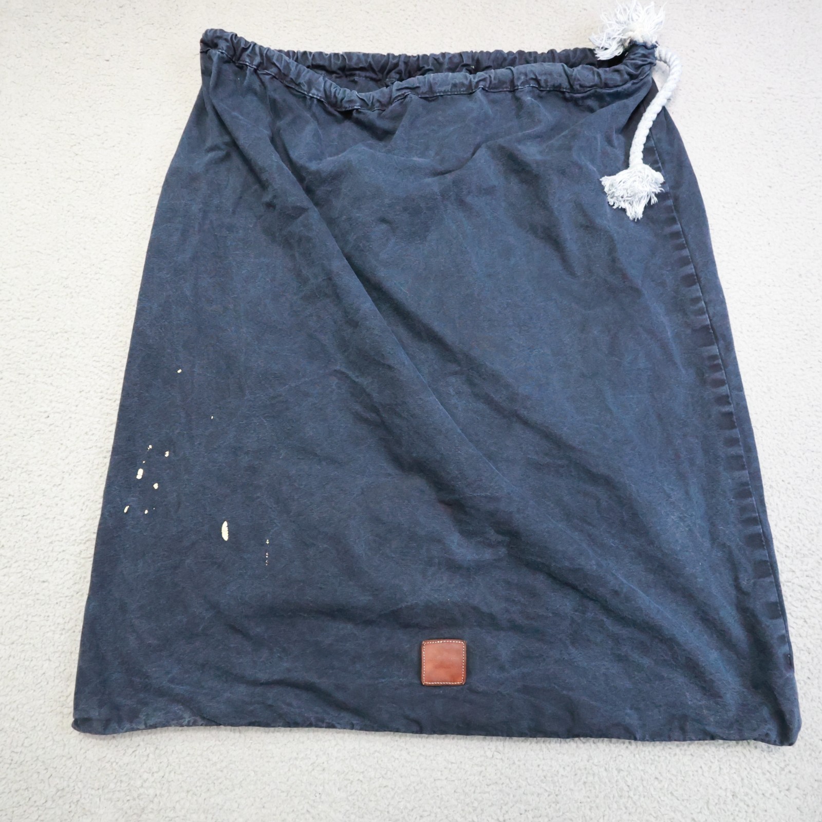 Jon Hart Design Large Navy Blue Heavy Canvas Drawstring Laundry Bag