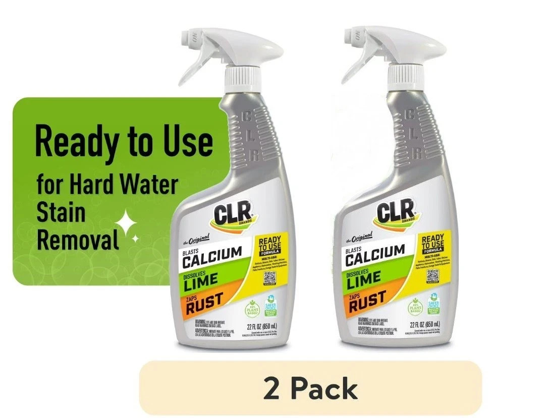 CLR Calcium Lime and Rust Remover EPA Safer Choice 22 oz Spray (2 Pack)