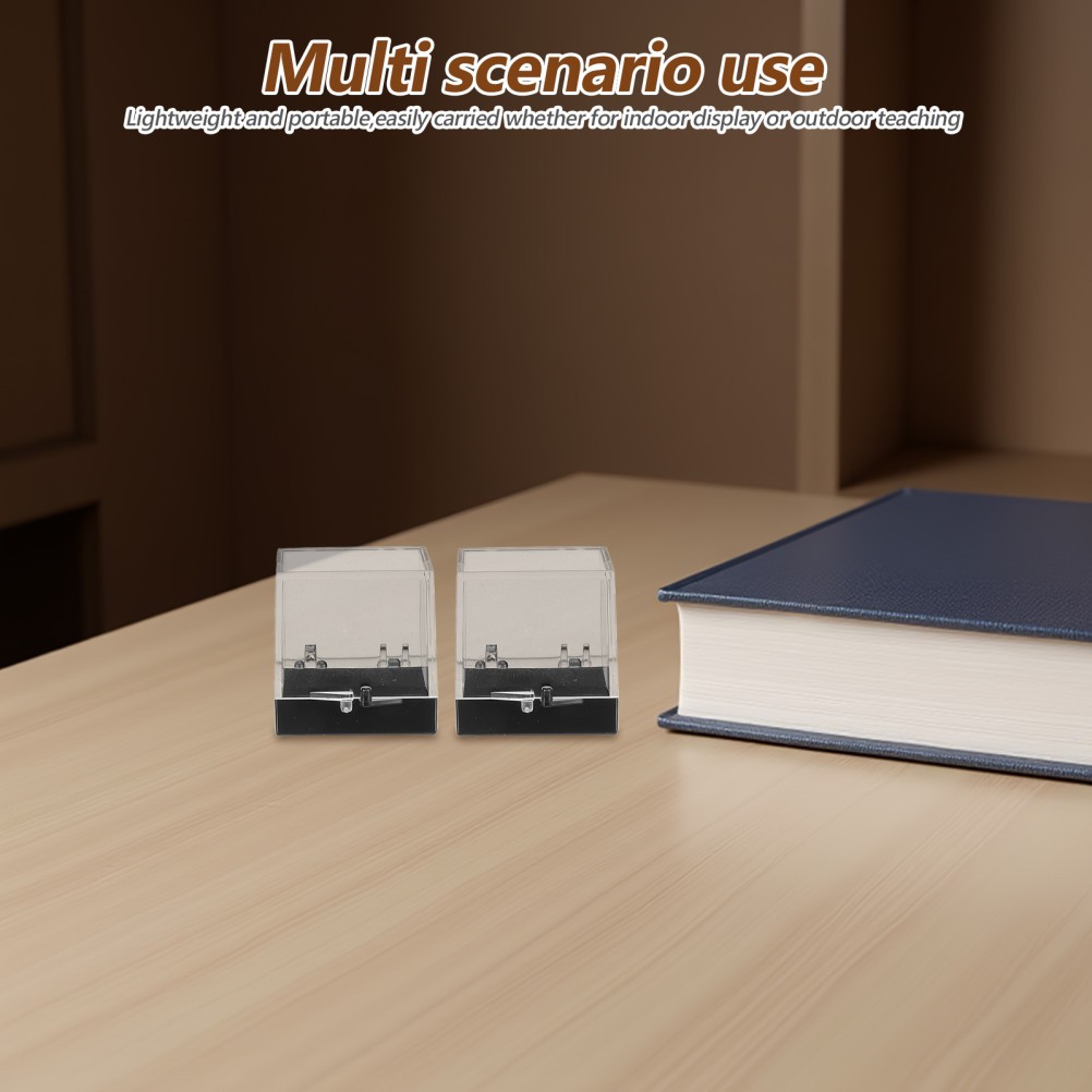 5Pcs Transparent Plastic Specimen Boxes for Mineral Collection and Coin Display