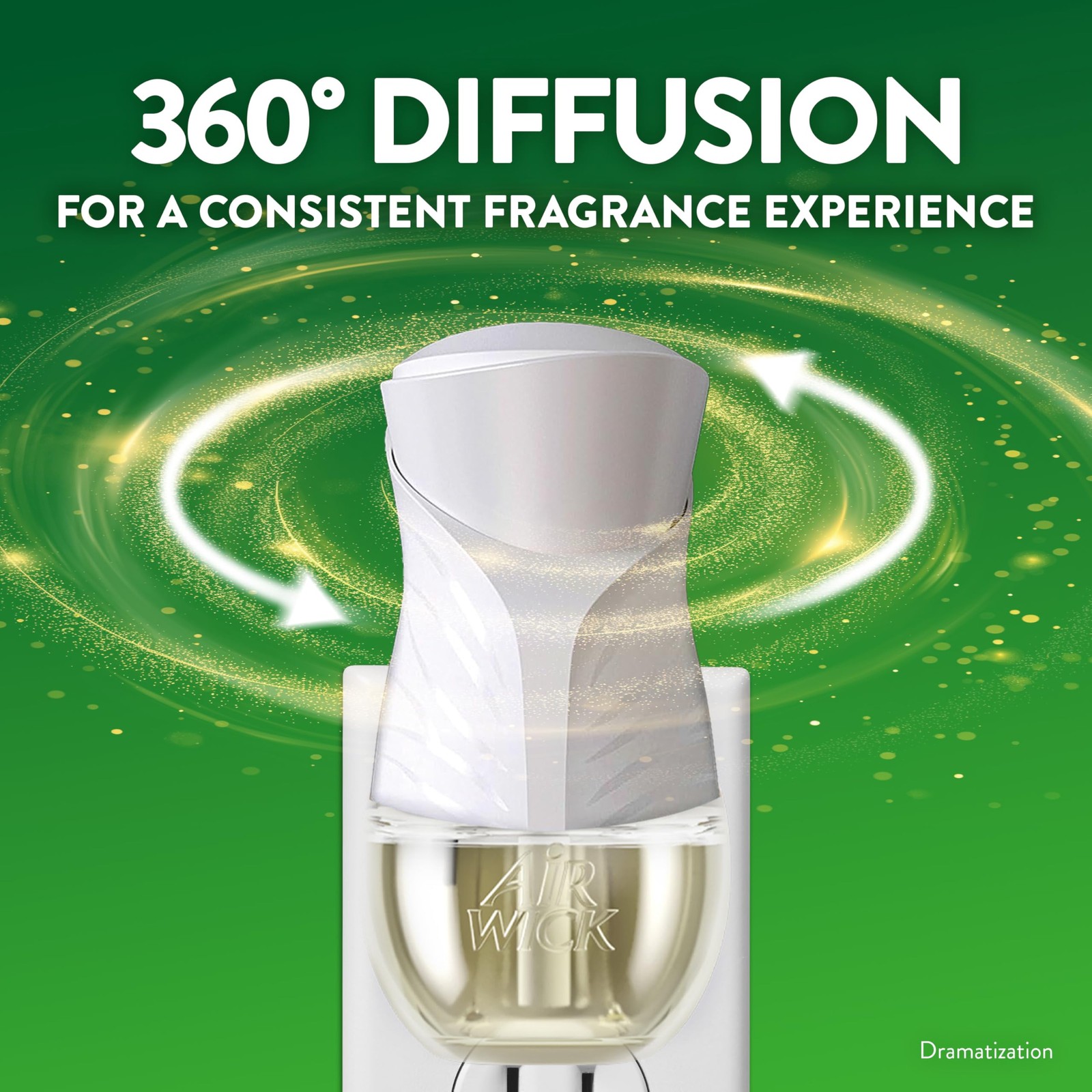 Air Wick Scented Oil Warmer, White, 360° Fragrance Diffusion, 5 Settings
