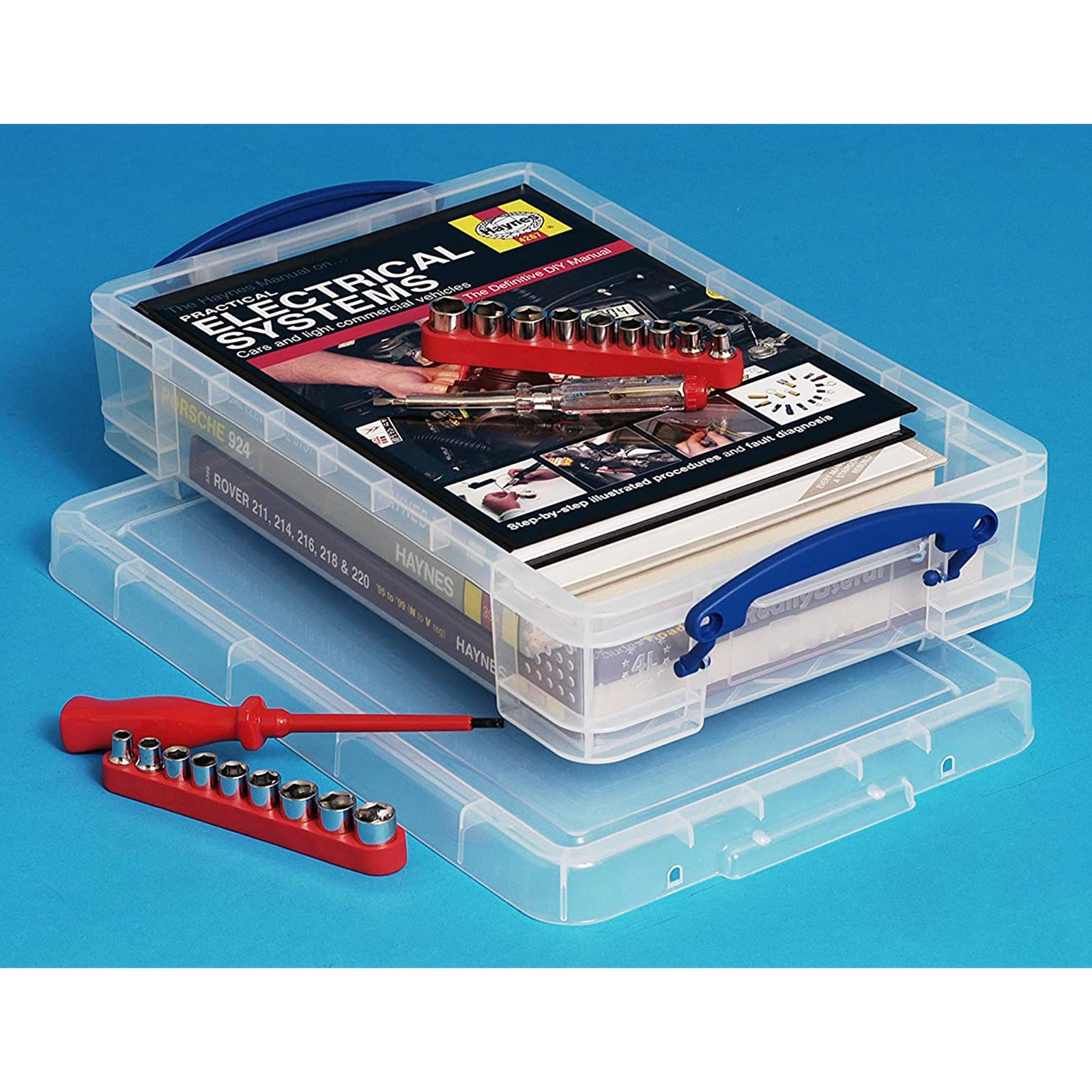 Really Useful Box 4L Storage Container with Lid and Clip Lock Handles, (10 Pack)