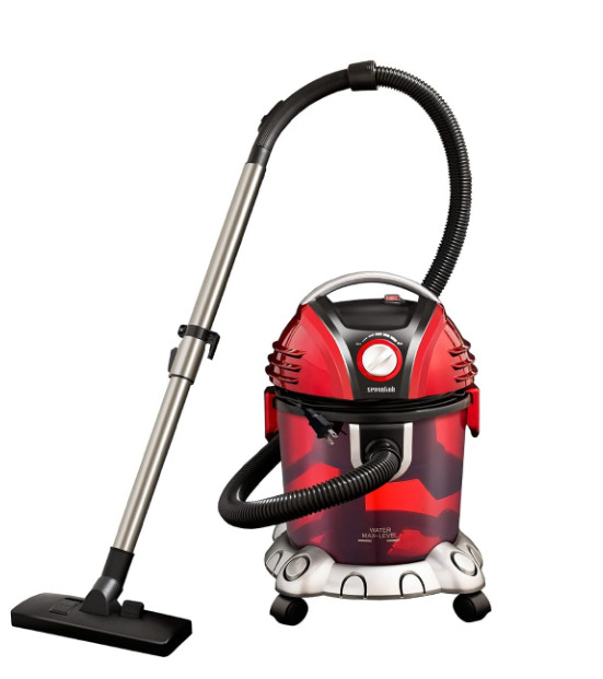 Senyolink Water Filtration Wet and Dry w/ HEPA Vacuum Cleaner and Corded Bag Red