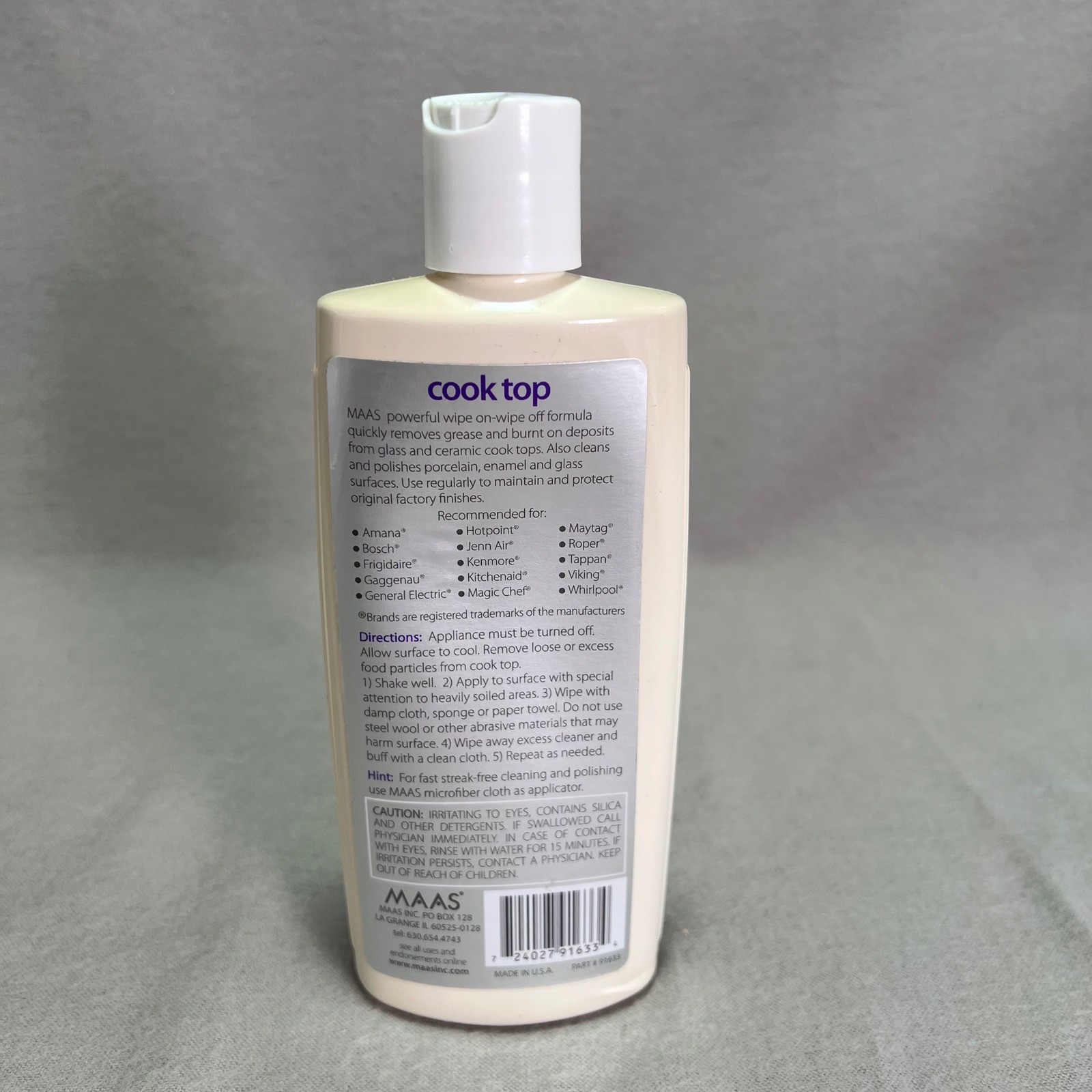NEW MAAS Cook Top Cleaning Creme French Lavender Smooth Top Polish Discontinued
