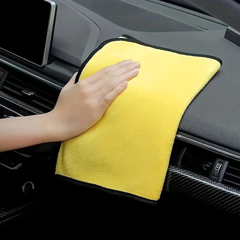 1/10Pcs Microfiber Towels Thicken Car Cleaning Towels Soft Drying Cloth Washing