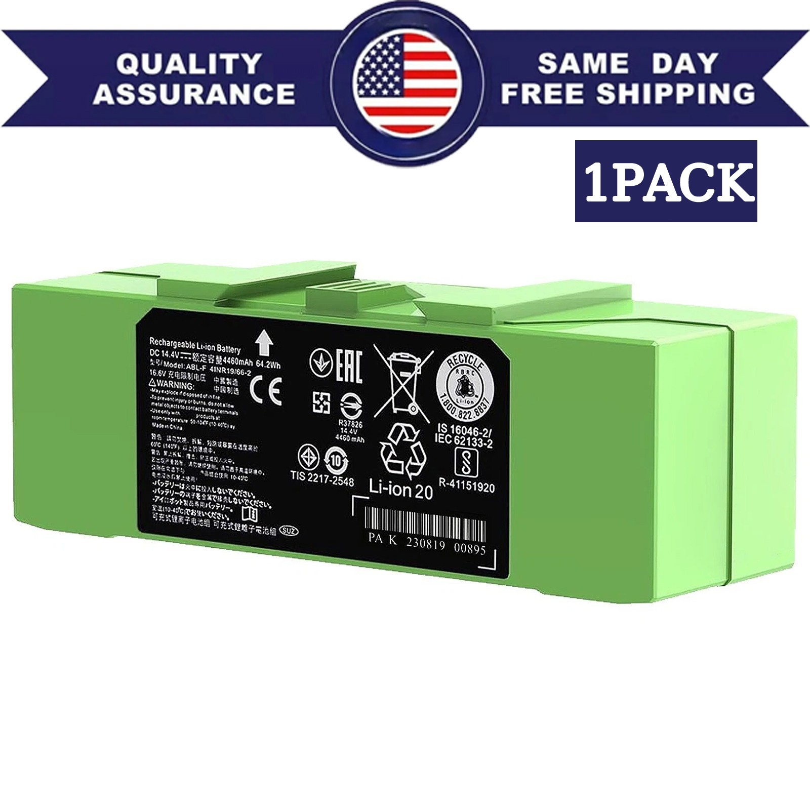New 14.4V ABL-F FOR IROBOT ROOMBA E5 E6 I3 I4 I6 I7 I7+ I8 I8+ J7 LI-ION BATTERY