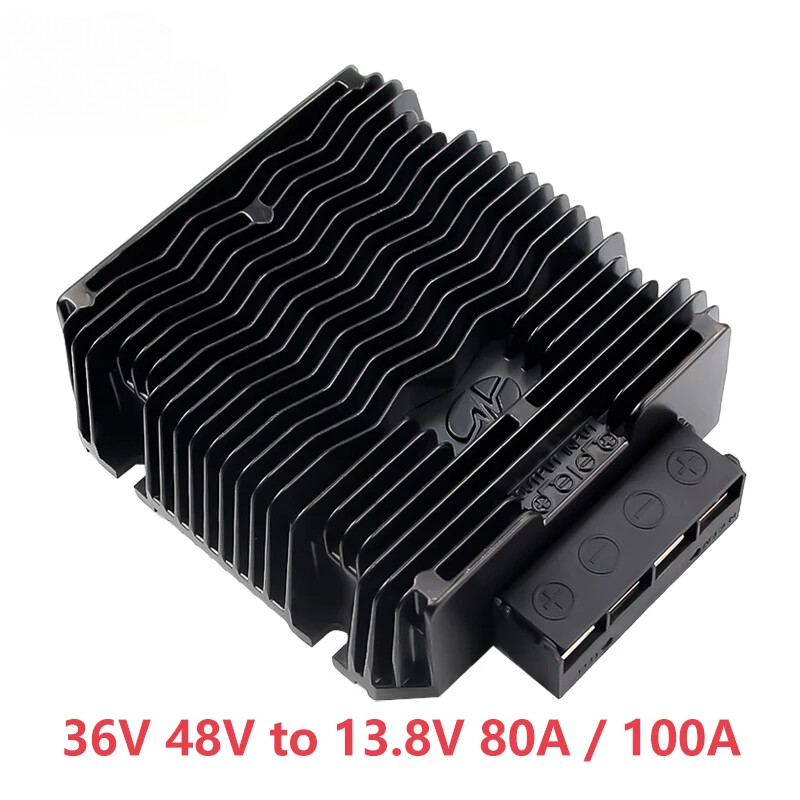 DC-DC Step Down Converter 36V-48V to 13.8V 100A 1380W Buck Regulator Golf Cart