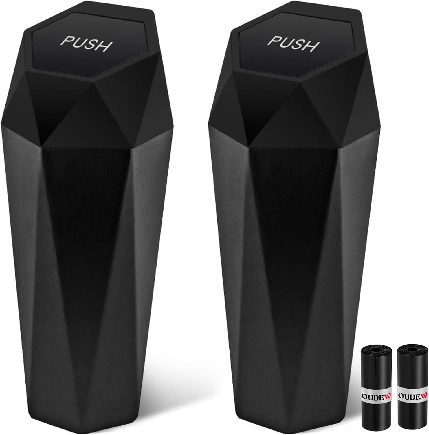 Car Trash Can with Lid – 2-Pack, Interior Accessories for Vehicles, Leakproof