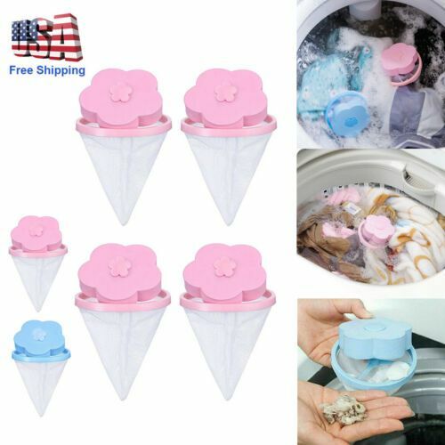 1-10pack Hair Remover For Washing Machine Floating Pet Fur Catcher Laundry Lint