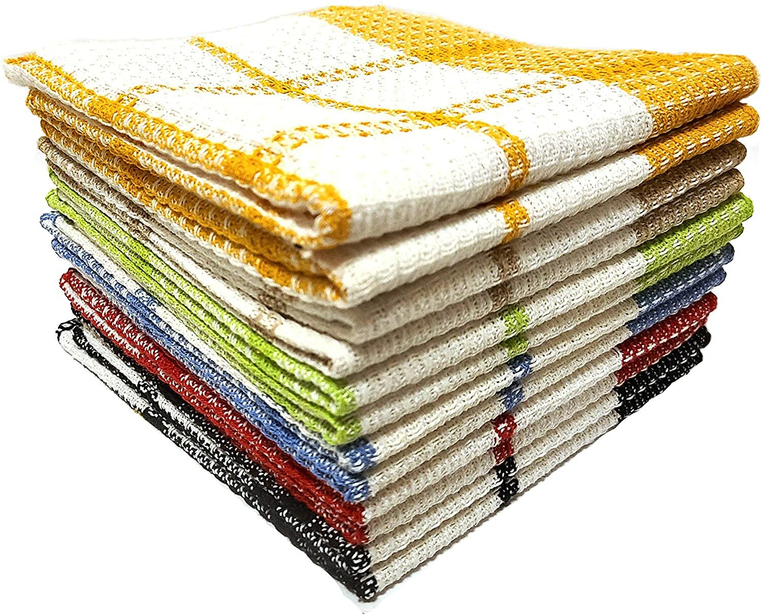 Kitchen Dish Cloths 100% Cotton Super Cleaning Cloth Towel 13×13 Pack Of 12.