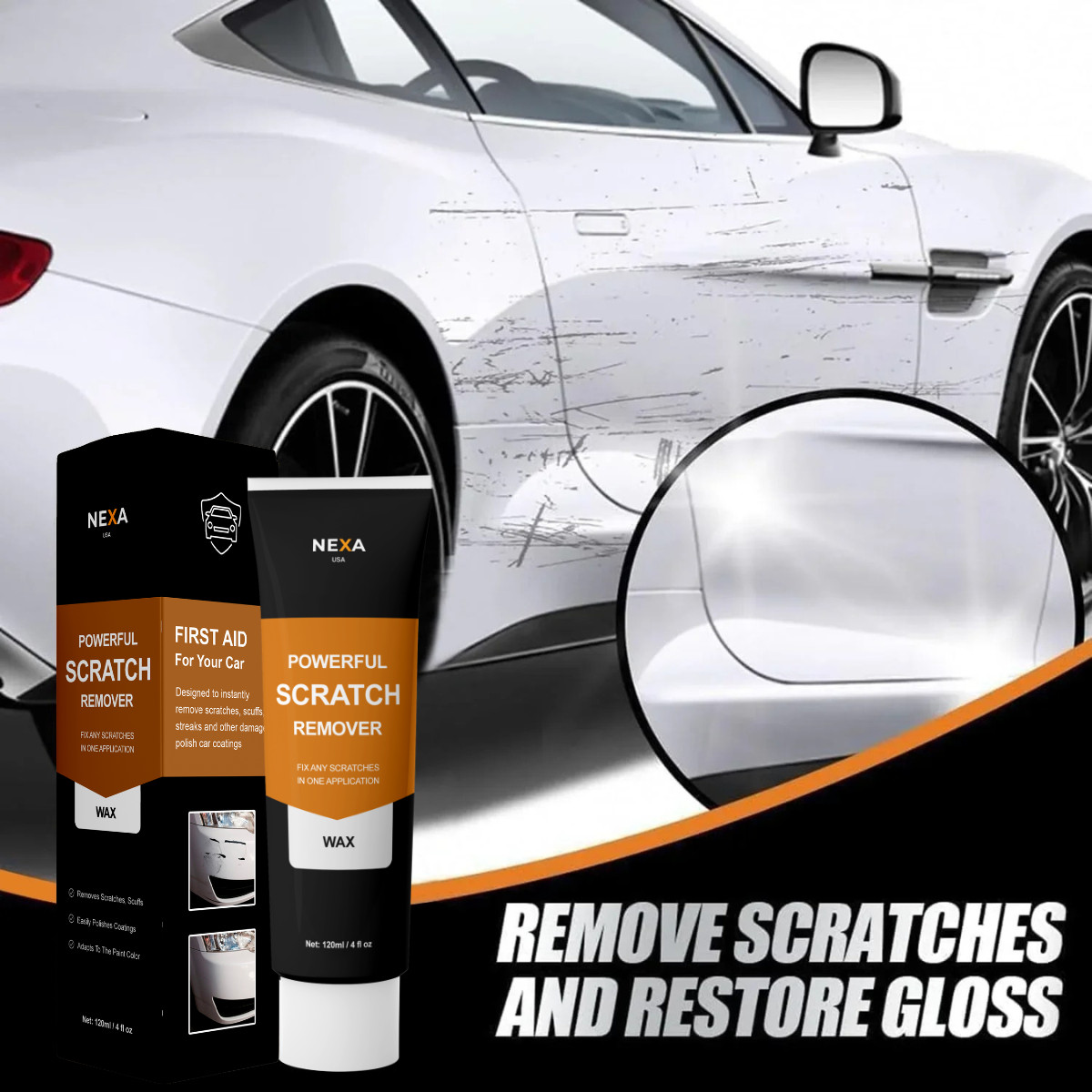 NEXA Car Scratch Remover – Easily Fix Any Scratches, Swirls & Other Marks!