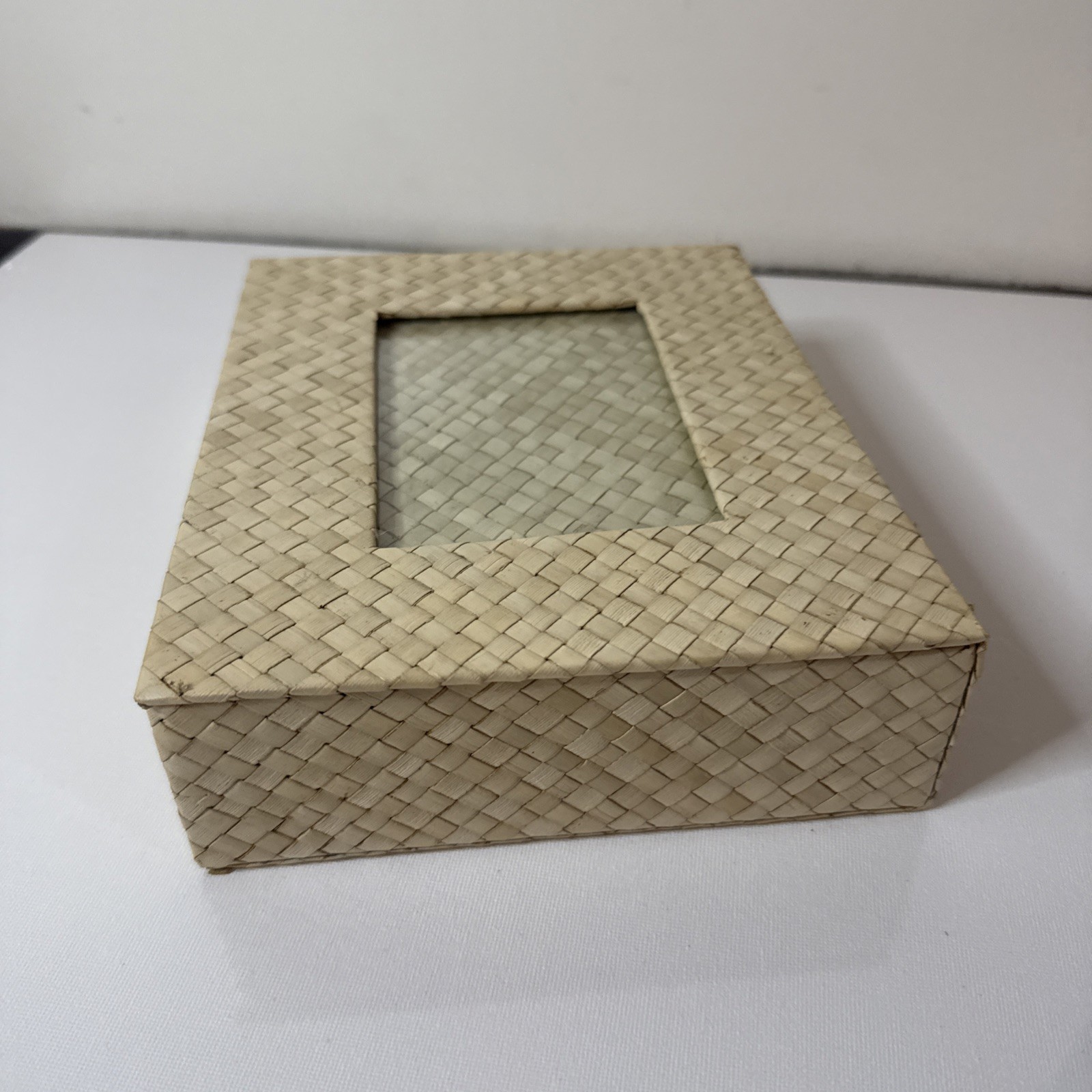 Natural Woven Straw Storage Box – Boho Handwoven Keepsake Gift Box