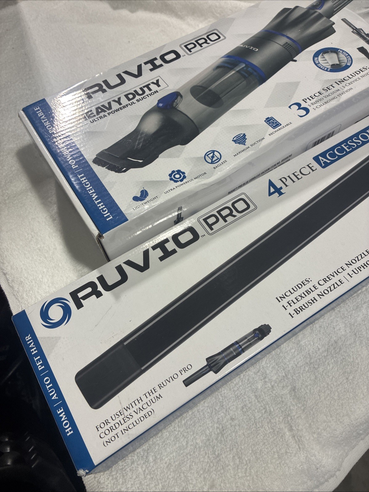 Ruvio Handheld Vacuum Cordless Bagless Rechargeable Hepa Filter W/ Accessory Kit