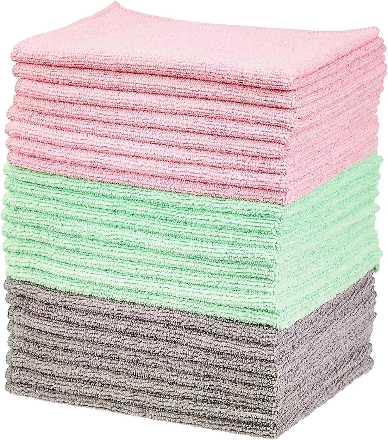 Microfiber Cleaning Cloths, Ultra-Soft and Highly Absorbent, Streak-Free, Lint-F