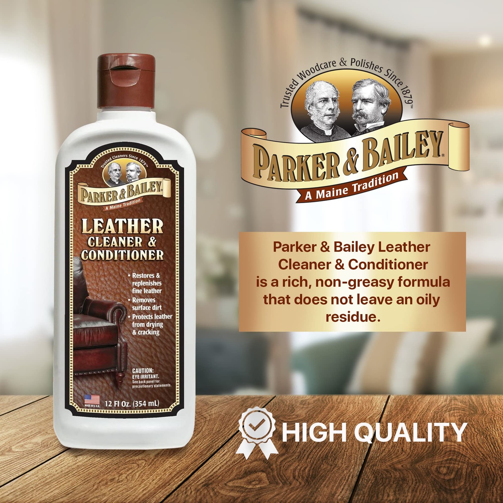 Parker & Bailey Leather Cleaner & Conditioner – Restores & Conditions, Cleaner F