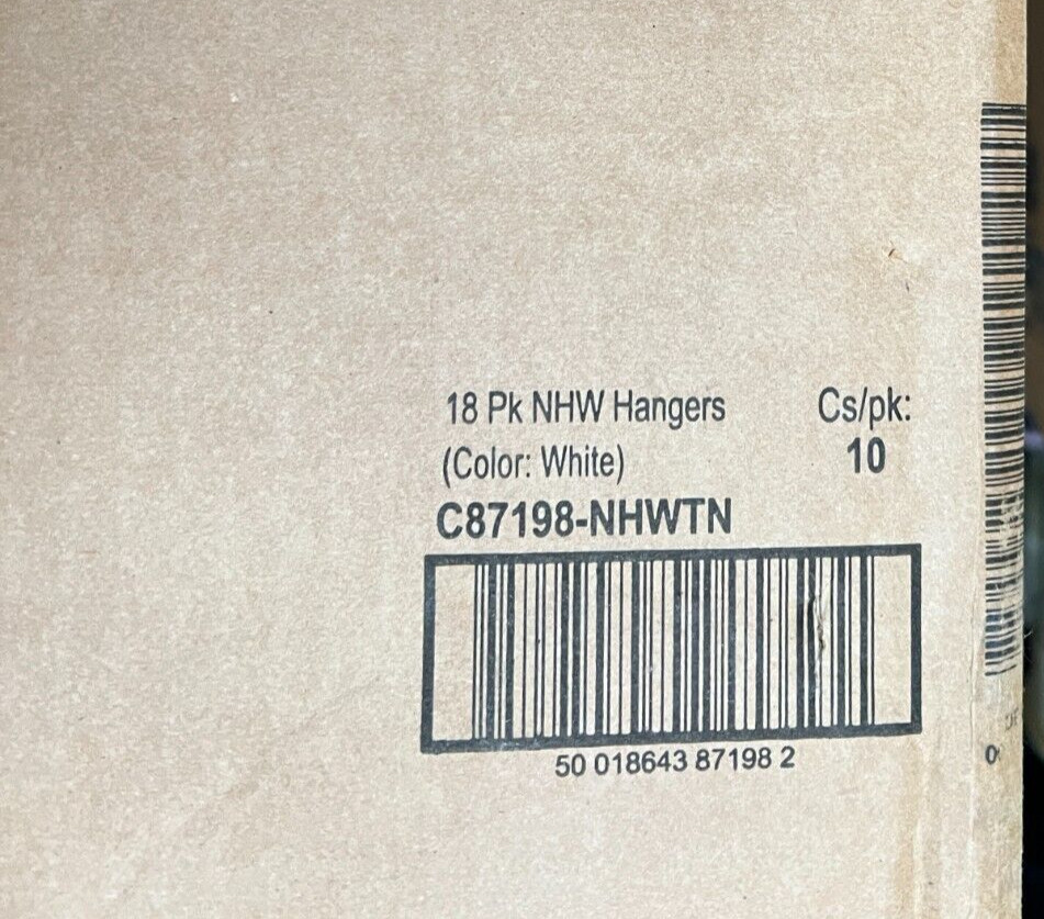 Plastic Hangers White Adult 180 count-Room Essentials FULL CASE – NEW