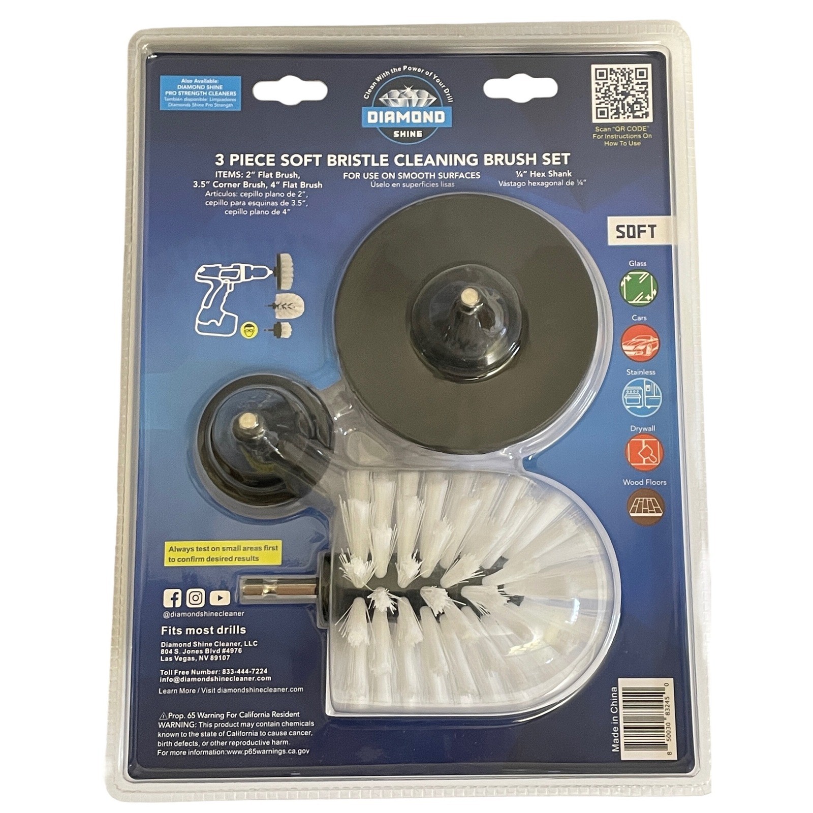 Diamond Shine Cleaning Brush Set 3 Piece