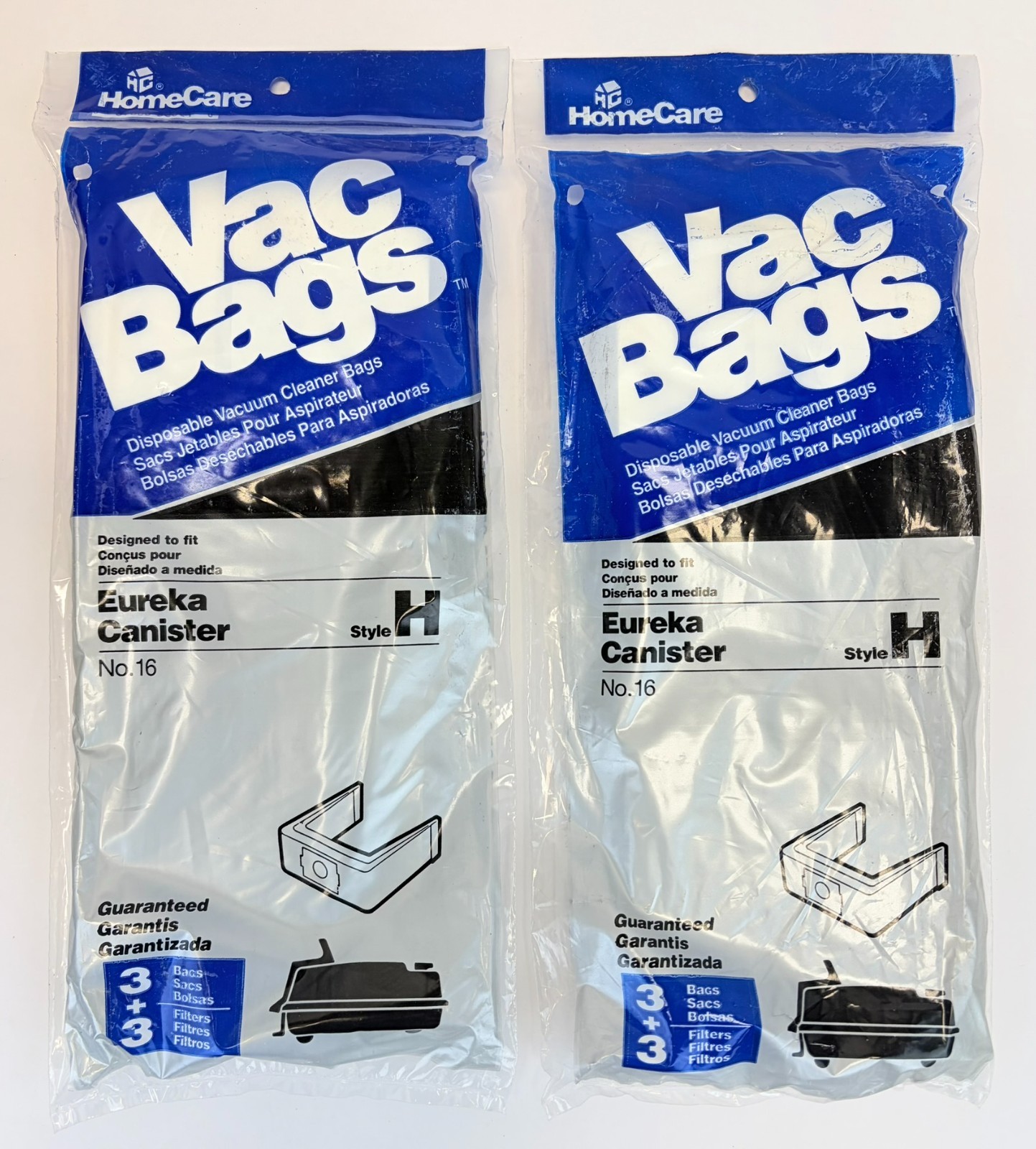 Eureka Canister Style H #16 Vacuum Cleaner Bags 2-PACK – 6 FILTERS