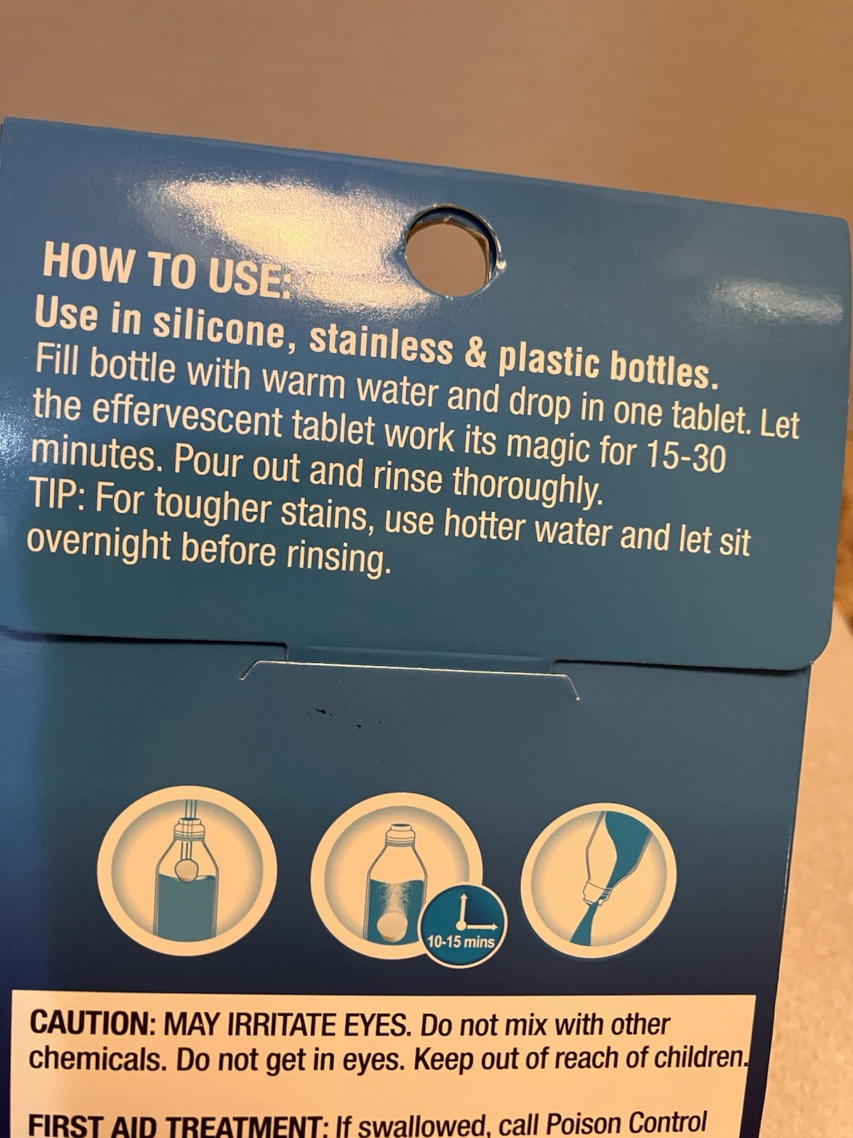 Homebright Bottle Cleaner Tablets Cleaning Beverage – 12 Water Bottle Tablets