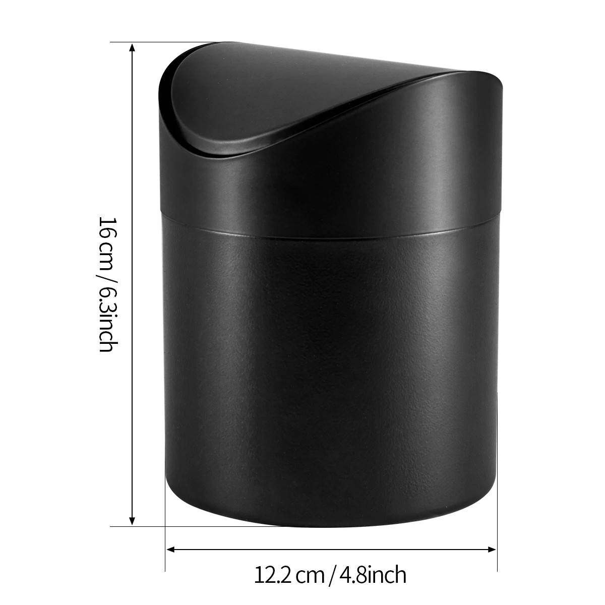 1.3L Mini Desktop Trash Can with Swing Lid,Storage Box，Garbage Waste Bin Organiz