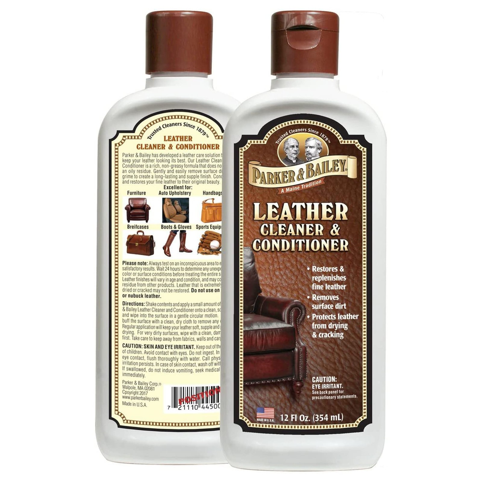 Parker & Bailey Leather Cleaner & Conditioner – Restores & Conditions, Cleaner F