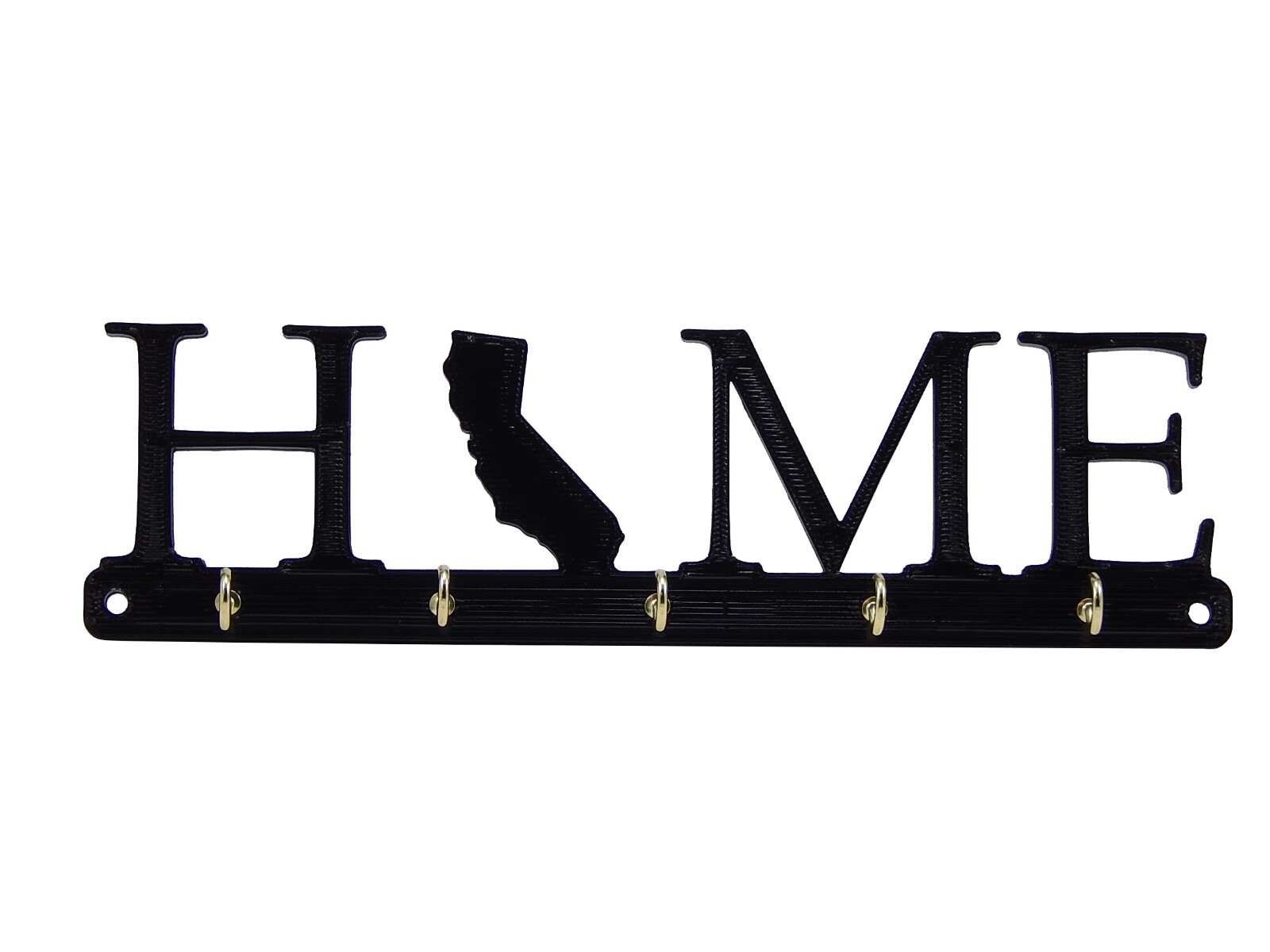 California Home State Shape Key Holder Hanger Rack Housewarming Gift Wall Decor