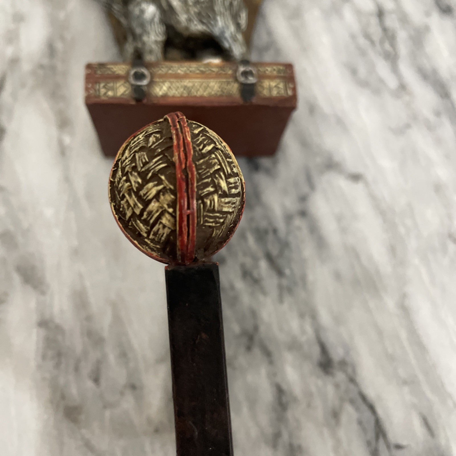 Orions Elephant Wall Hooks, Steamer Trunk, Gold-Tone, Antique, China 2002