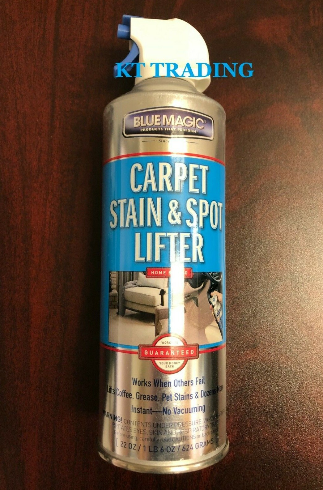 BLUE MAGIC Home Auto Car 1-STEP CARPET Pet STAIN SPOT LIFTER Coffee Grease Spray