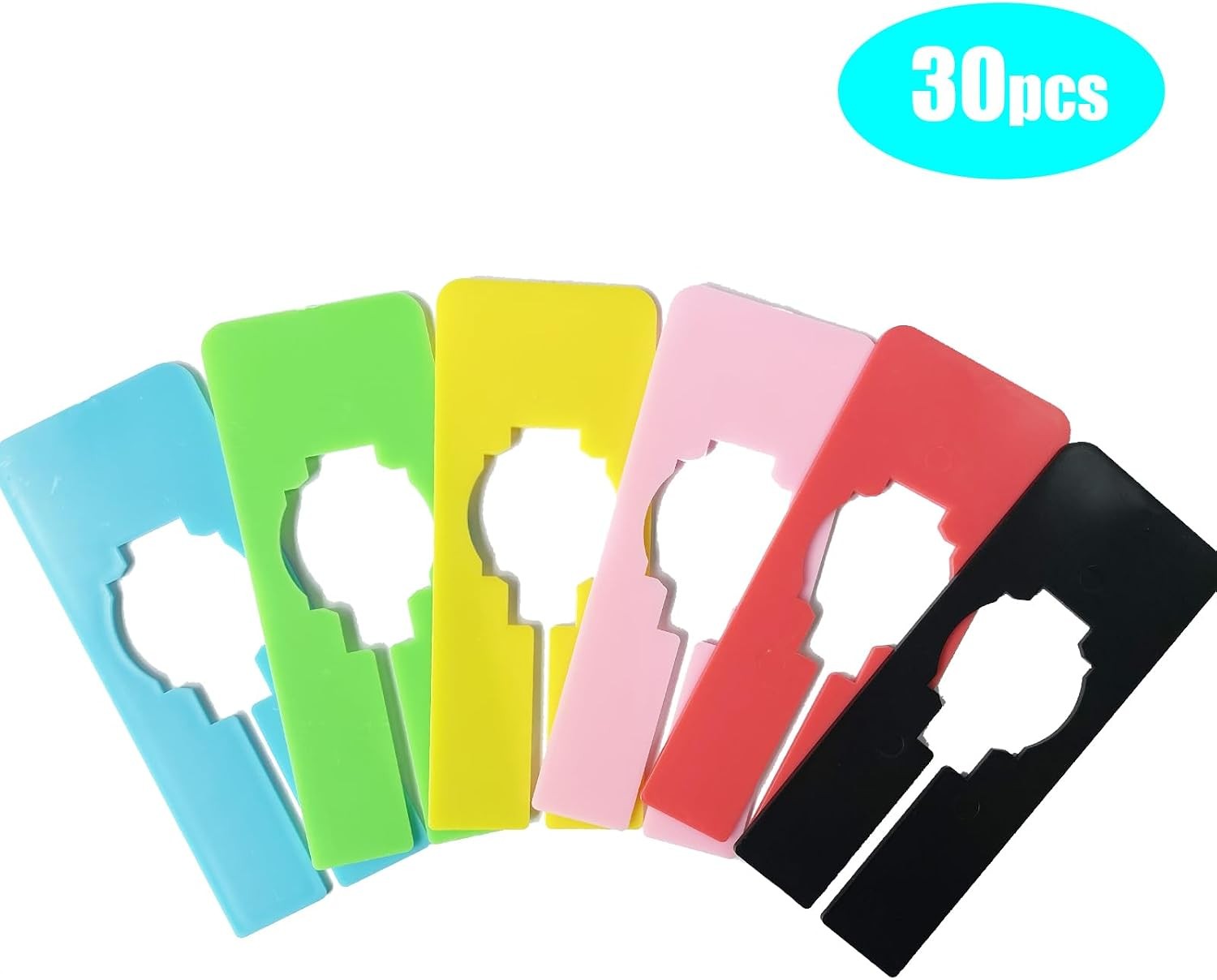 30 Pcs Dividers for Hanging Clothes, Clothing Plastic Rack Size Dividers