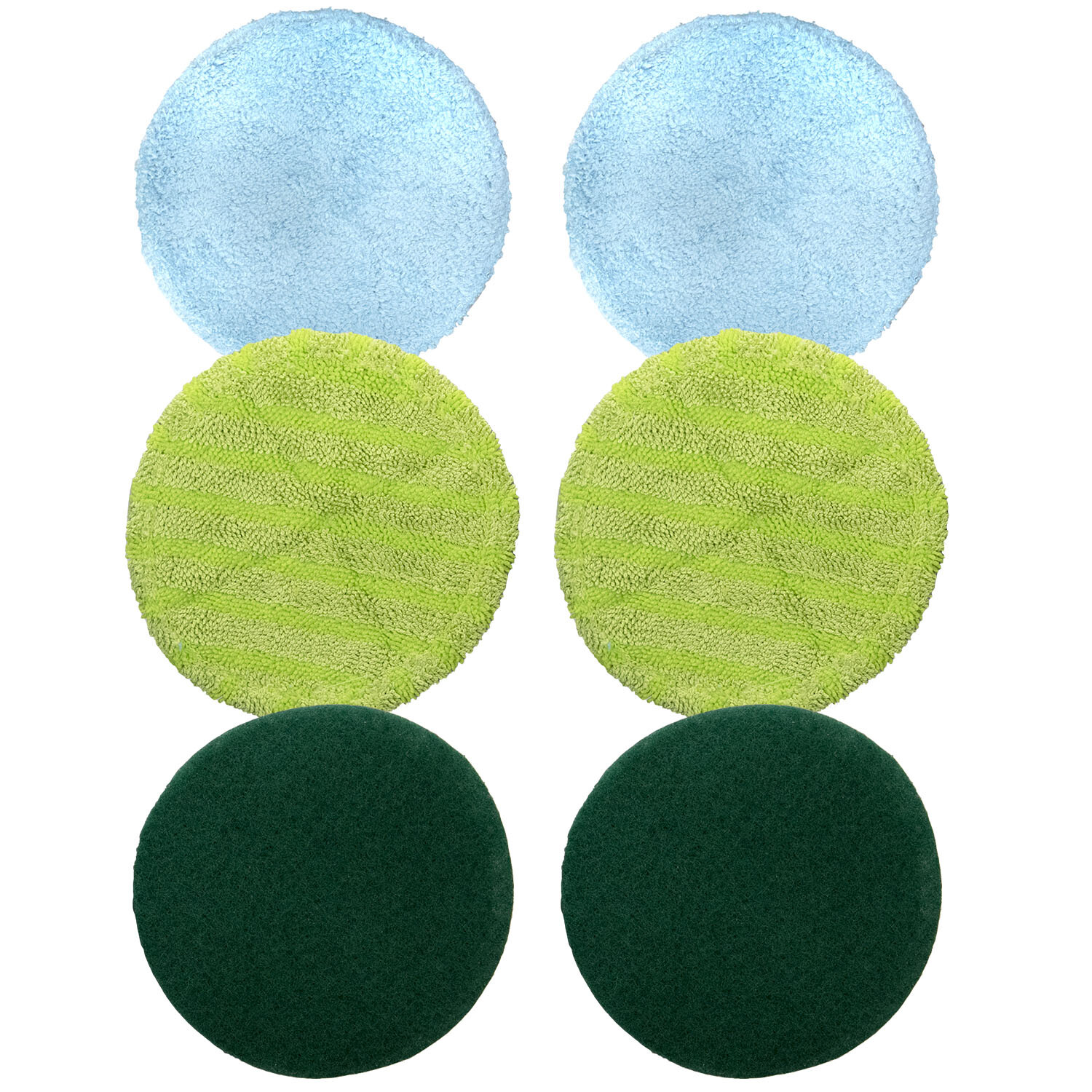 As Seen On TV Floor Police Replacement Mop Heads, 6 Pads For Cleaning Floors