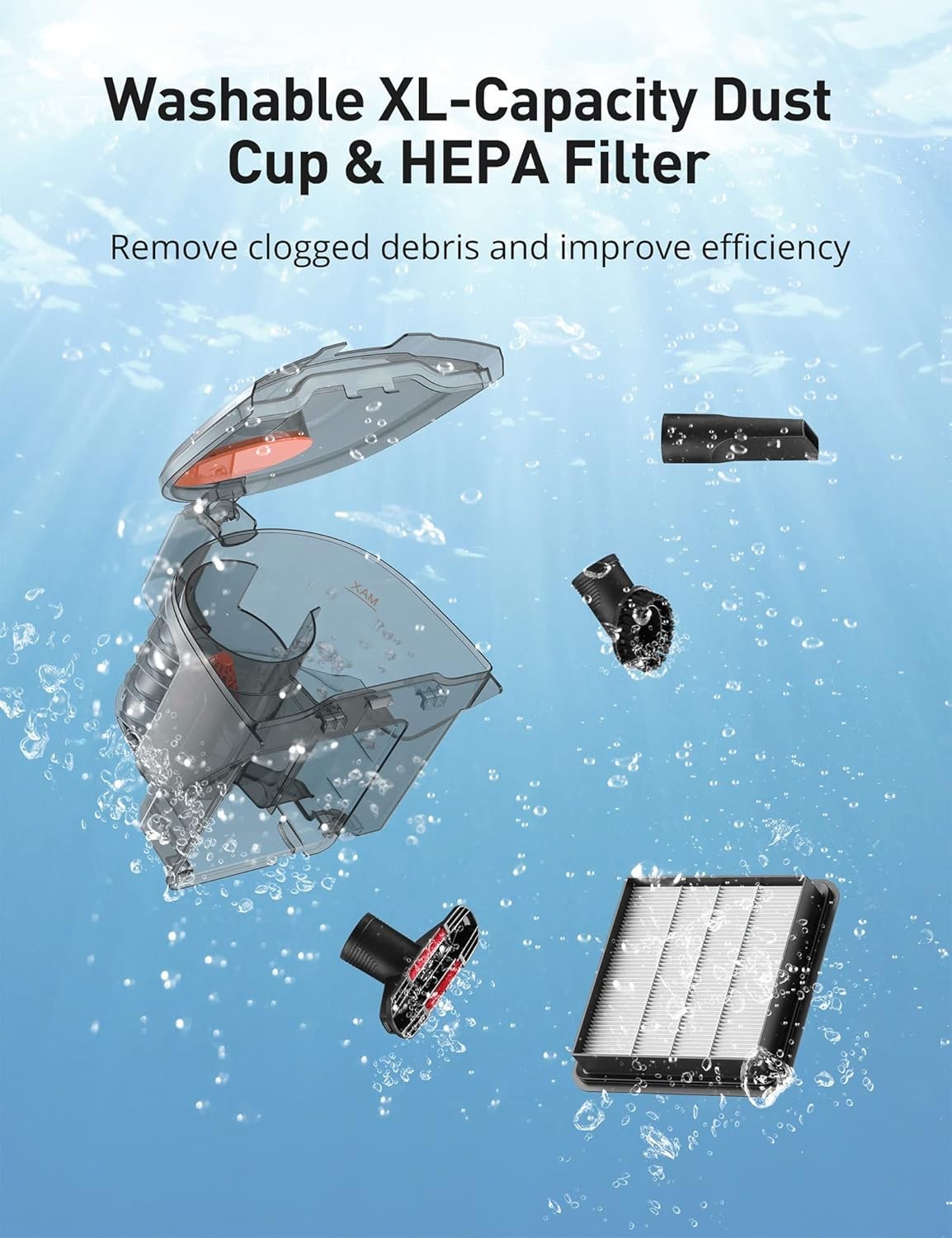 Aspiron 2 Pack Replacement Inlet HEPA-H12 Filter Part & Outlet Sponge Part for A
