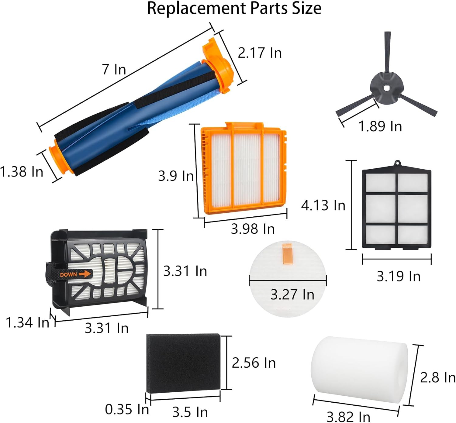 Replacement Parts Compatible with Shark UR2360S UR2360 UR2360EEUS Ultra Robot Va