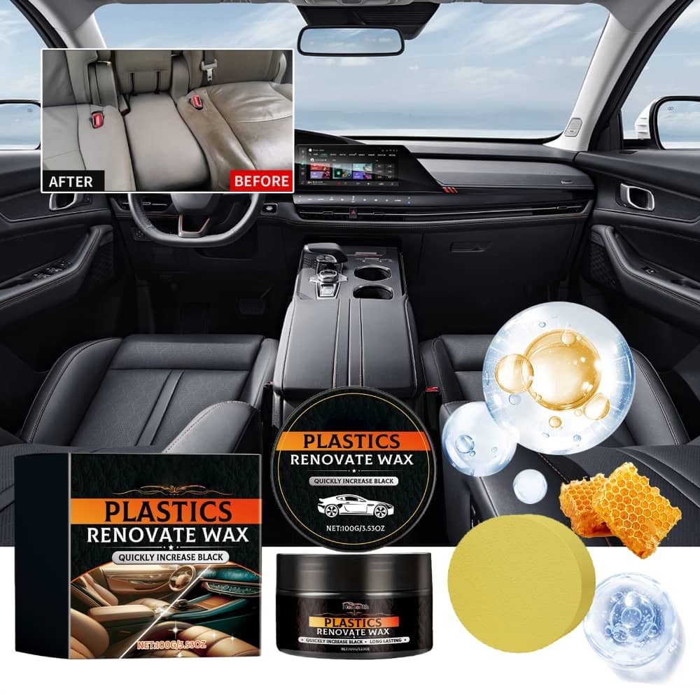 100g Car Leather Color Restorer Cream Plastics Renovate Wax Seats Cleaning Care