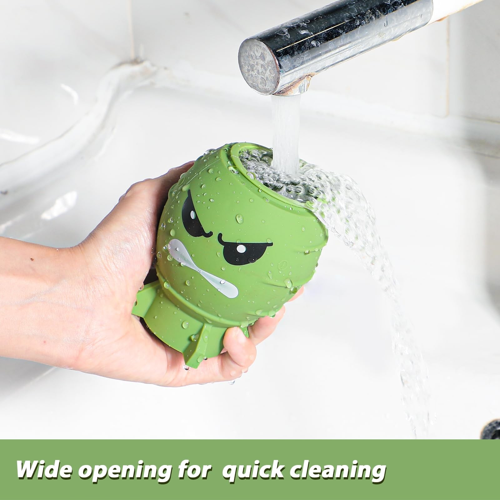 Koluti Fun Guy Fridge Deodorizer, Baking Soda Holder for Refrigerator Green