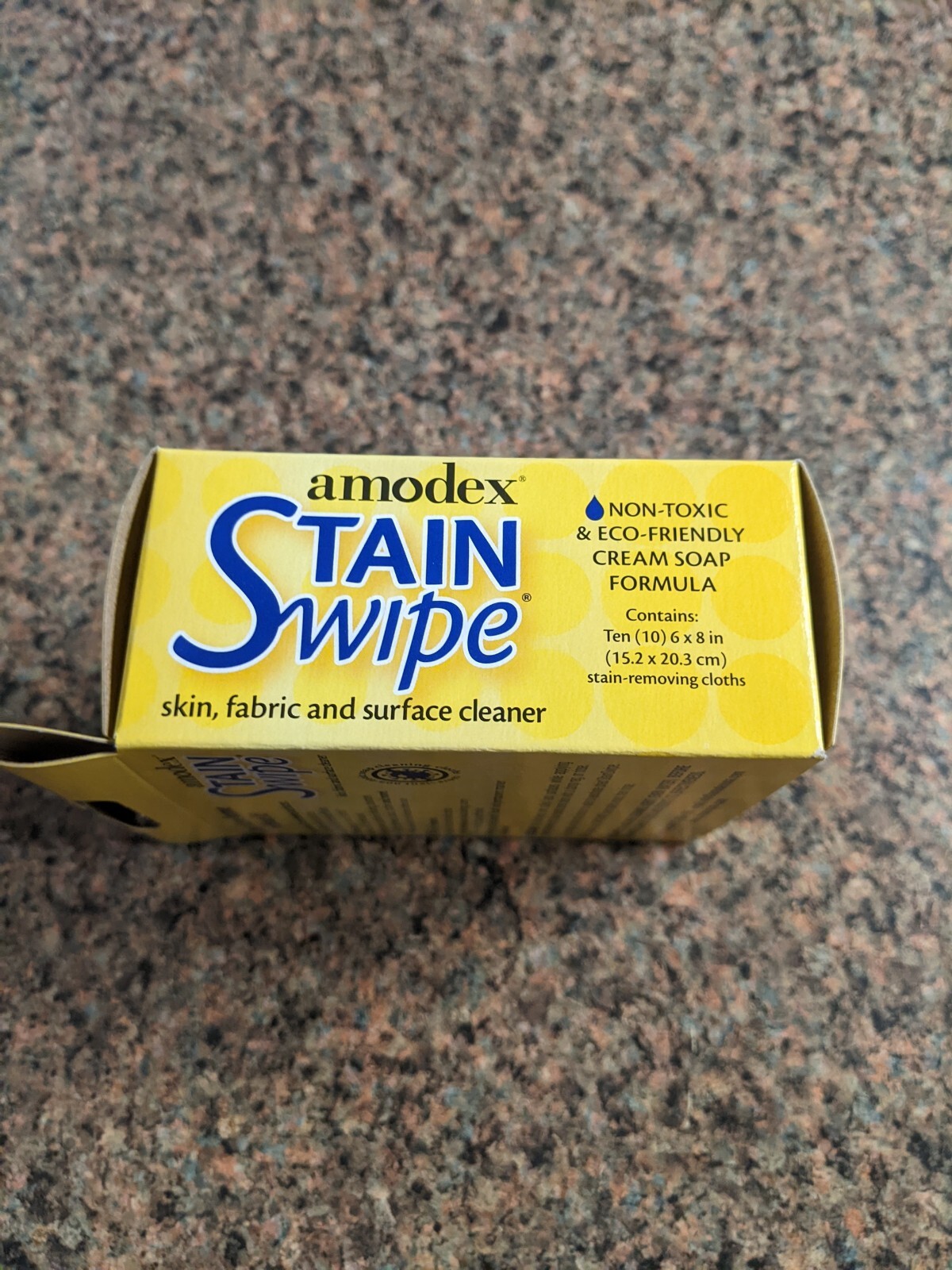Amodex Stain Swipes – Skin, Fabric and Surface Cleaner – 10 Wipes – Sealed