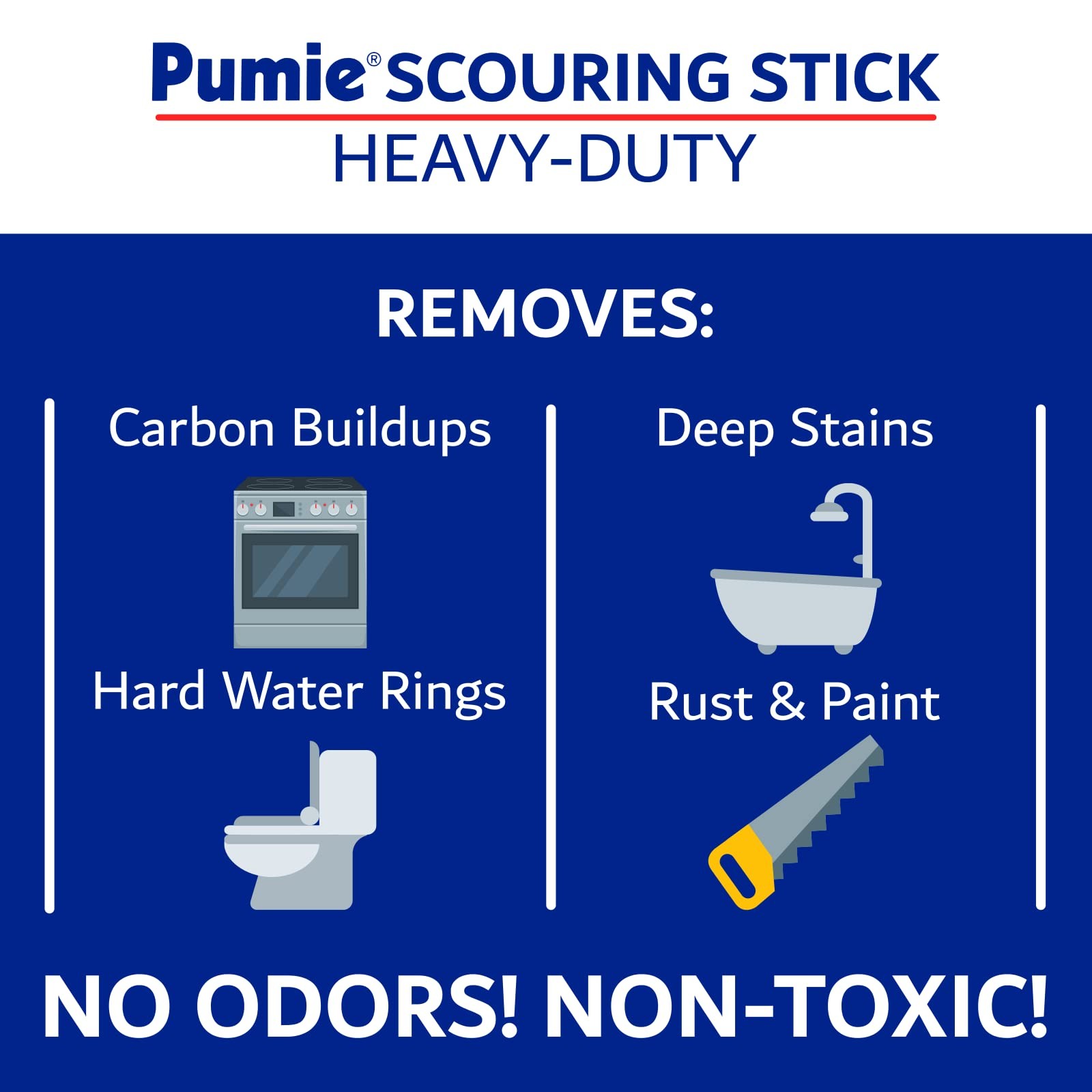 Extra Large Pumie Scouring Stick 2 Count Powerful All Purpose Cleaning Tool