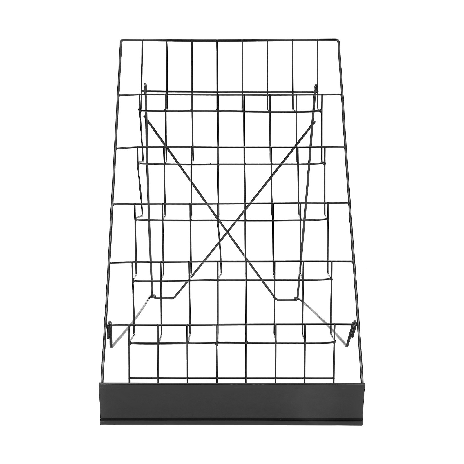 Wire Magazine Rack Comic Foldable Iron Book Display Stand with 6 Tiers