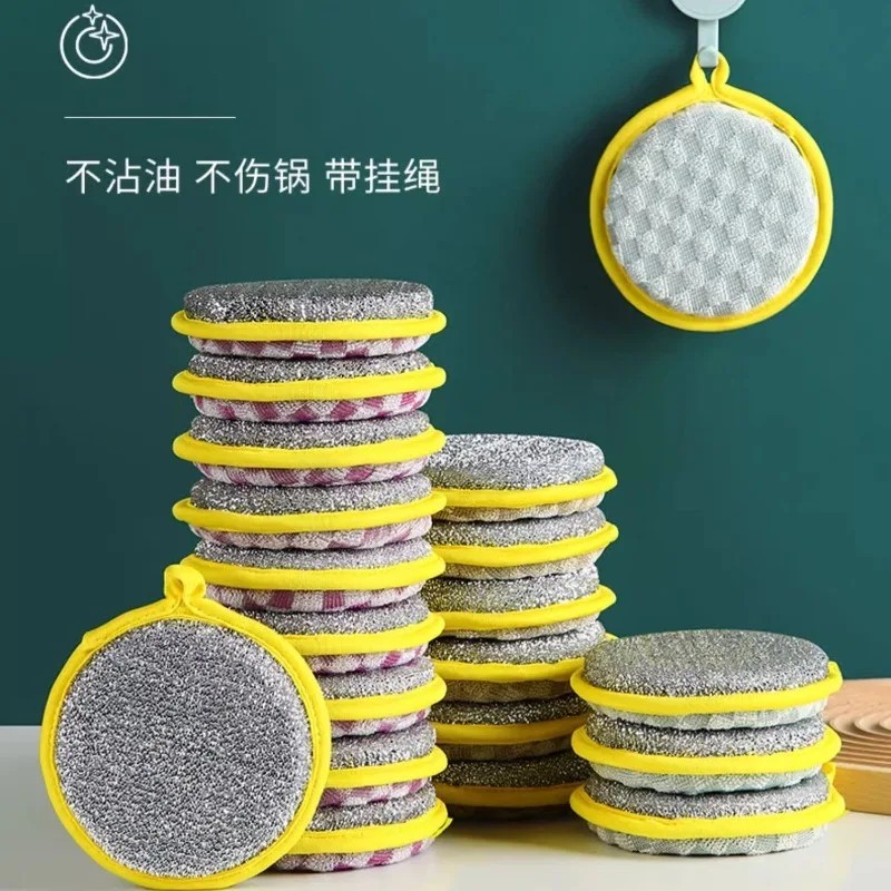 Double-Sided Scouring Pads Dish Pan Washing Sponge Kitchen Cleaning Tool 5/10/20