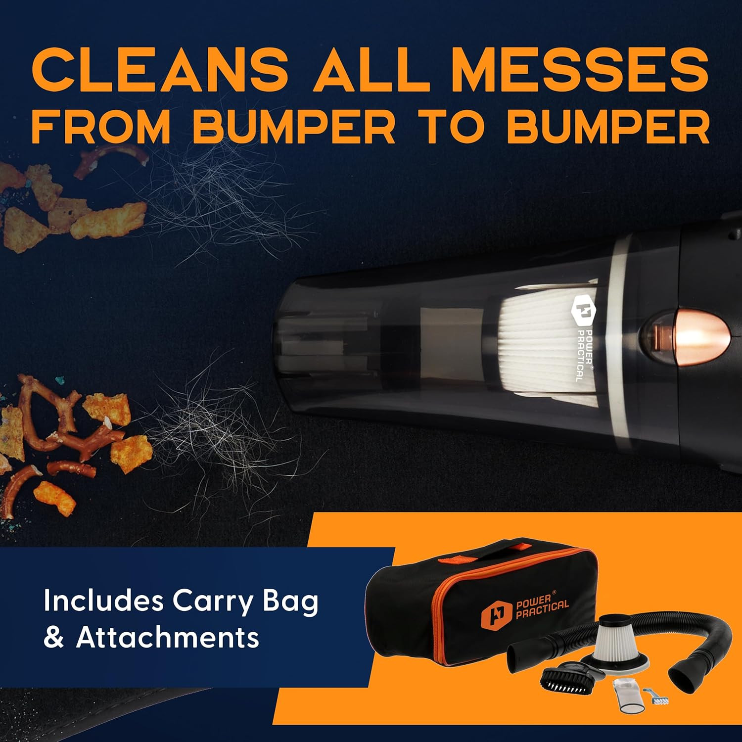Thisworx Car Vacuum Cleaner – Car Accessories – Small 12V High Power Handheld P