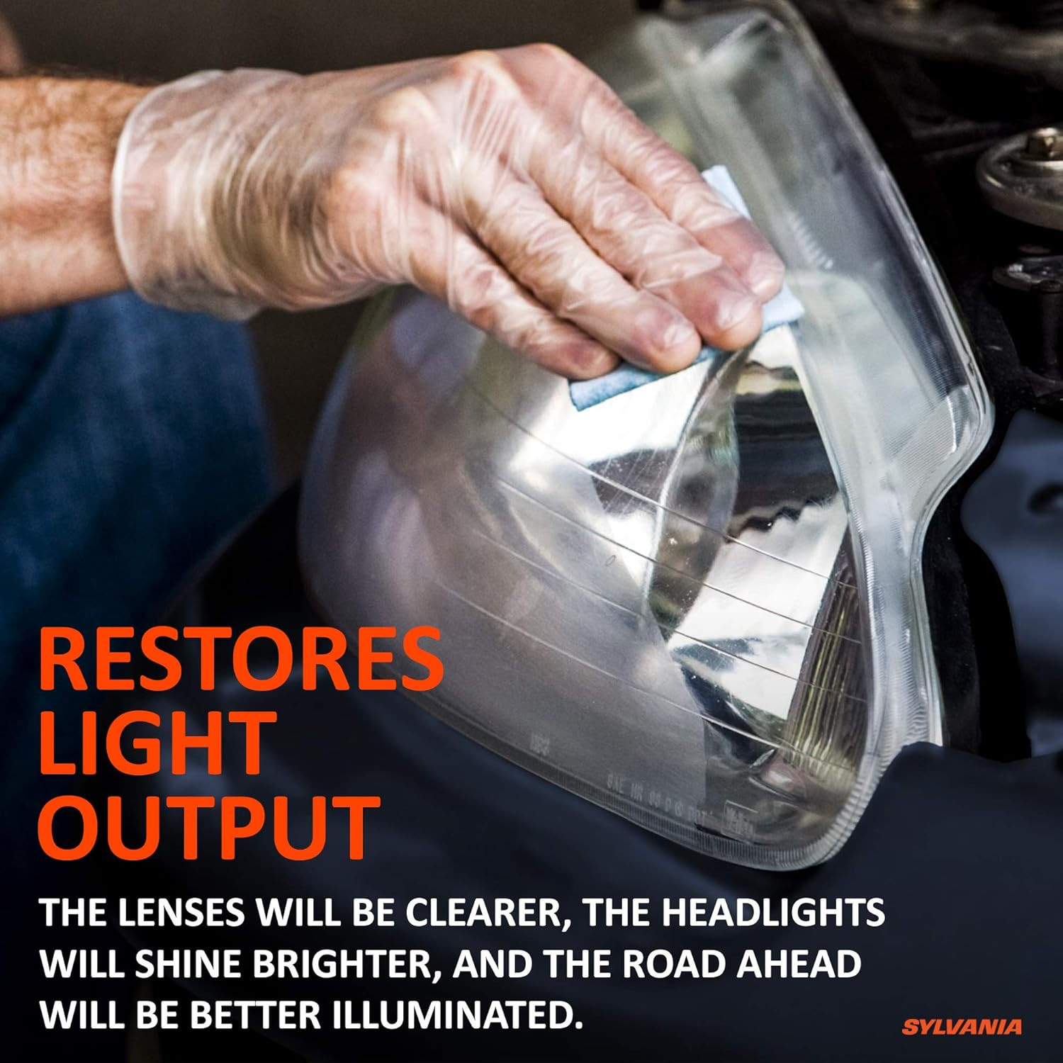 Sylvania Headlight Restoration Kit Renew Clarity Shine Easy 3 Step Process