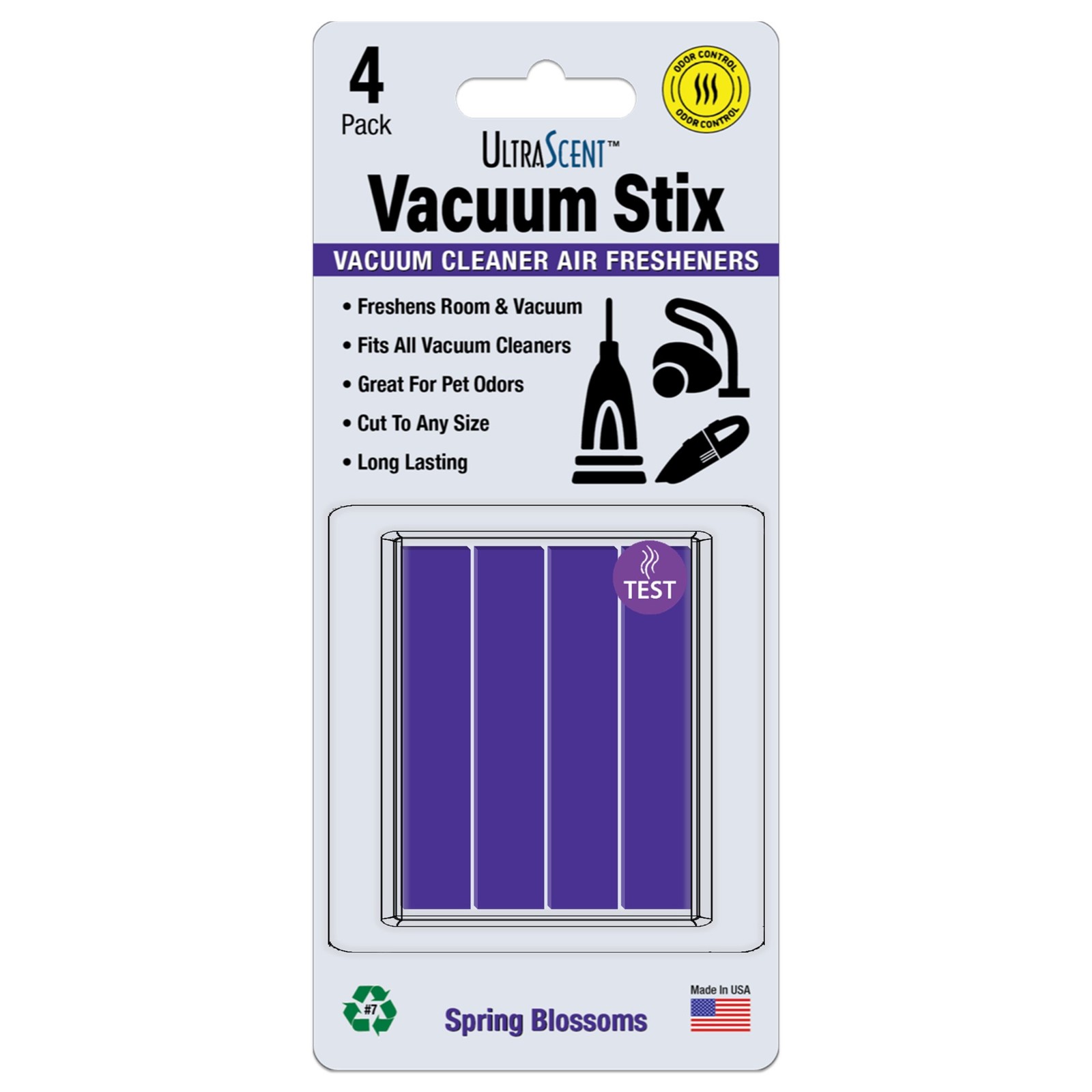 UltraScent Vacuum Stix Vacuum Deodorizer Sticks, Non-Toxic Vacuum Air Freshener