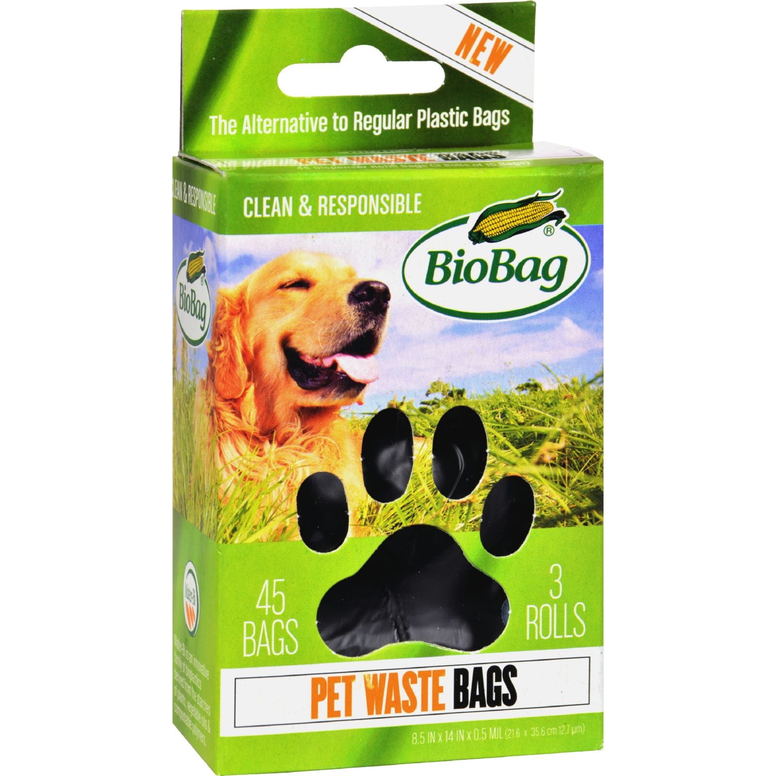 BioBag Dog / Pet Waste Bags on a Roll, 45 Bags
