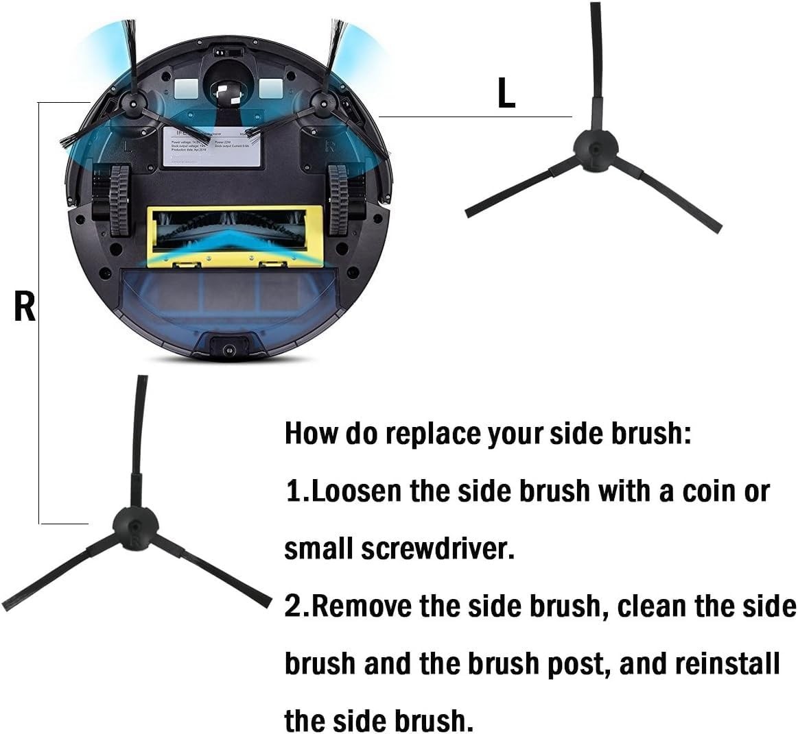 Replacement Filter and Side Brush Kit for A6 A4 A4s Robot Vacuum